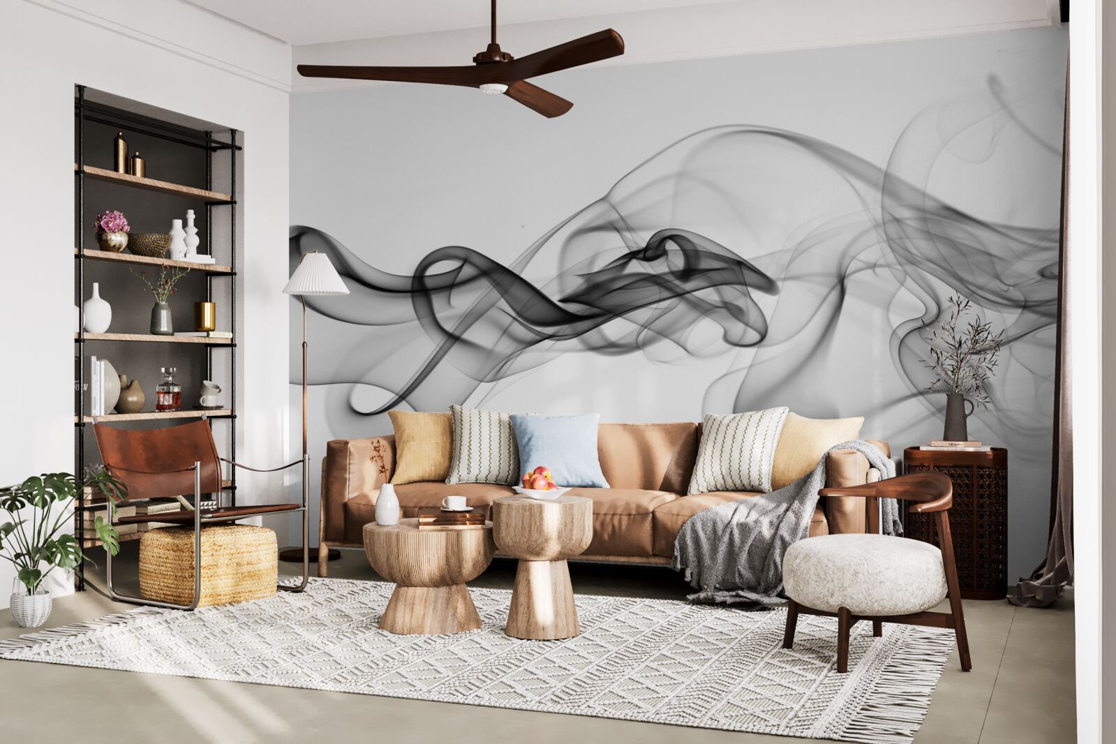 Фотошпалери абстракція чорного диму