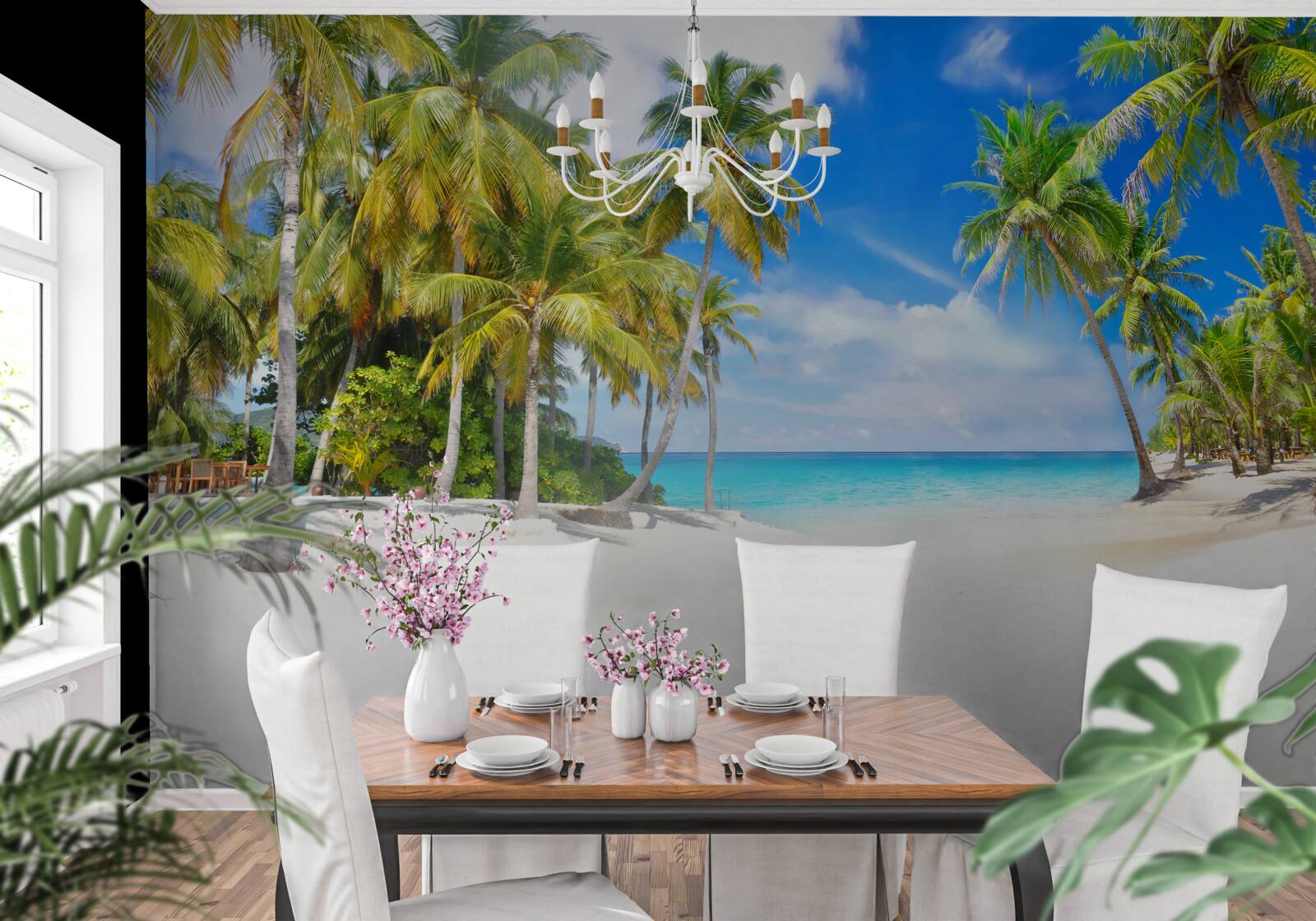 Фотошпалери берег океану з піщаною поверхнею