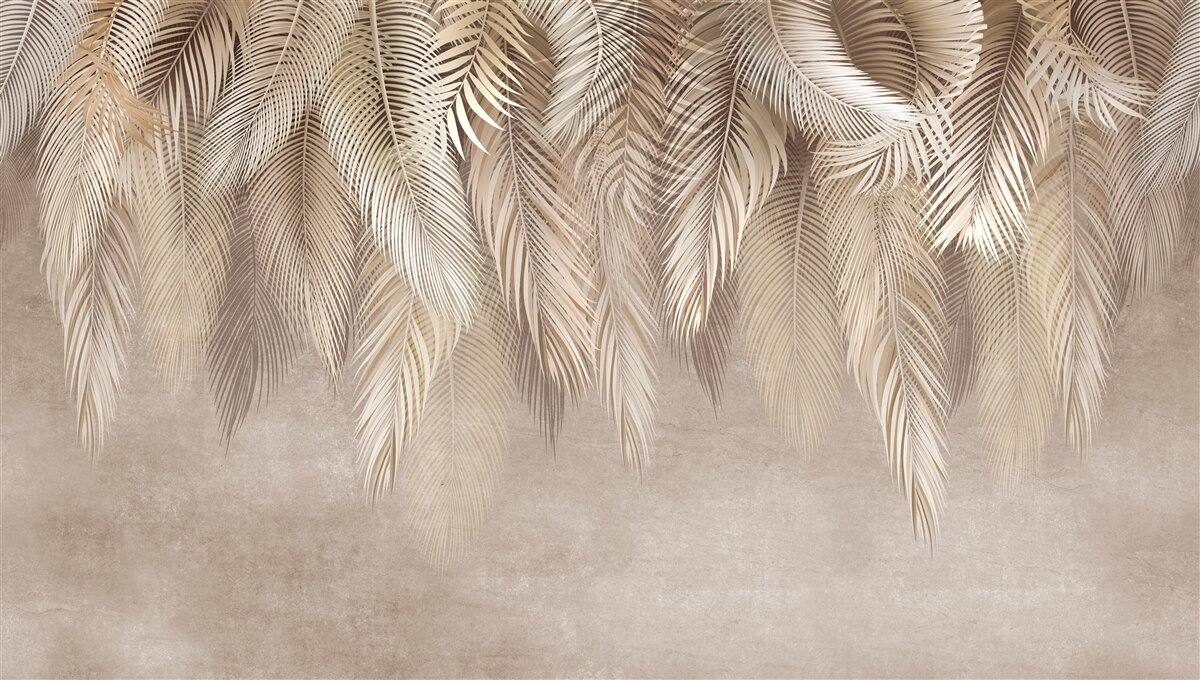 Фотошпалери багато золотих пуховиків