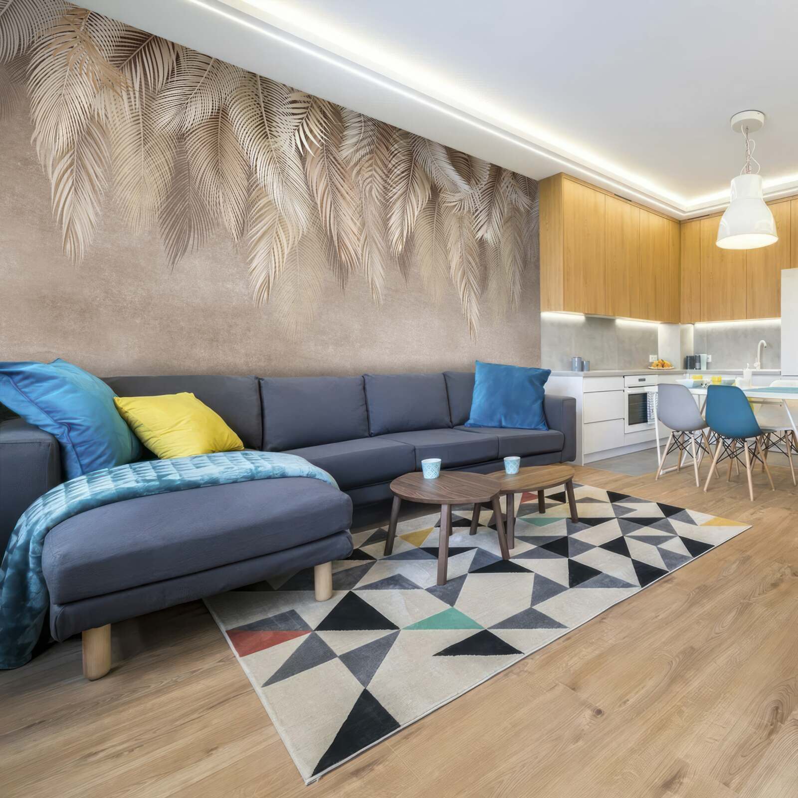 Фотошпалери багато золотих пуховиків