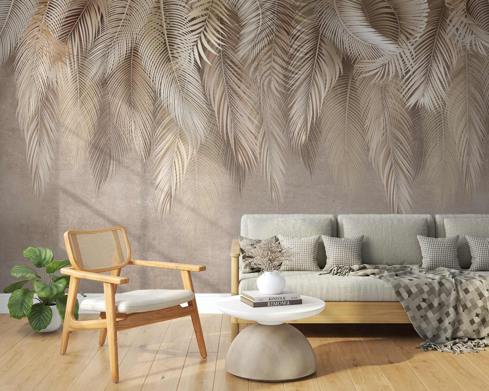 Фотошпалери багато золотих пуховиків