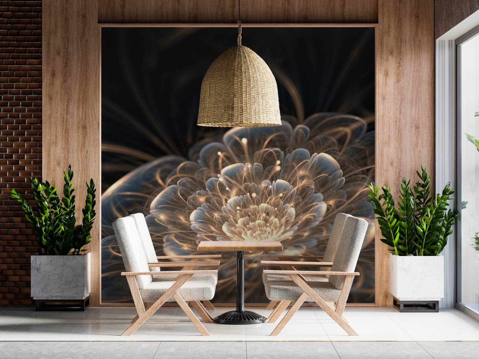 Фотошпалери велика квітка світла