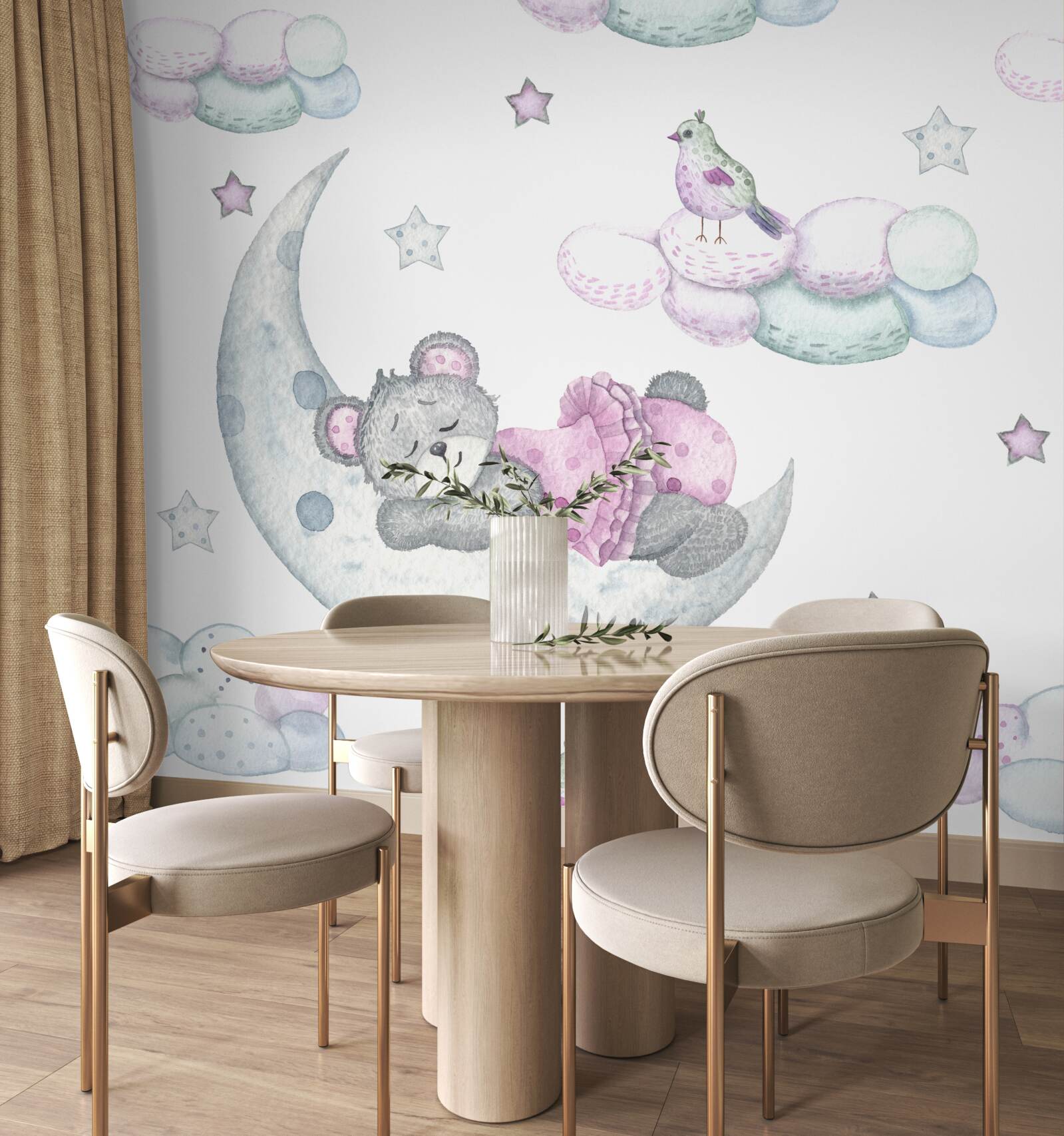 Фотошпалери на супутнику Землі дрімає ведмідь