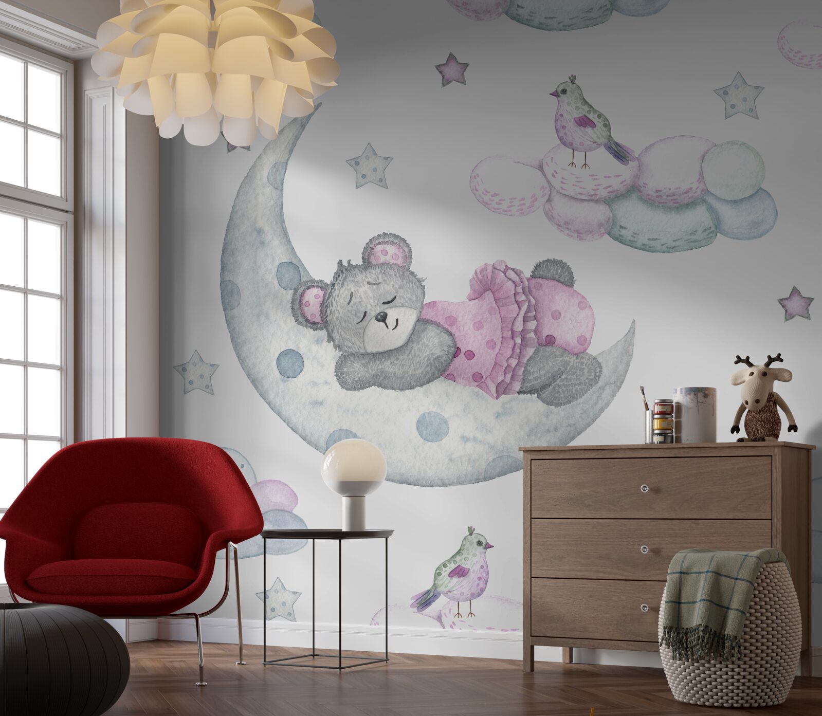 Фотошпалери на супутнику Землі дрімає ведмідь