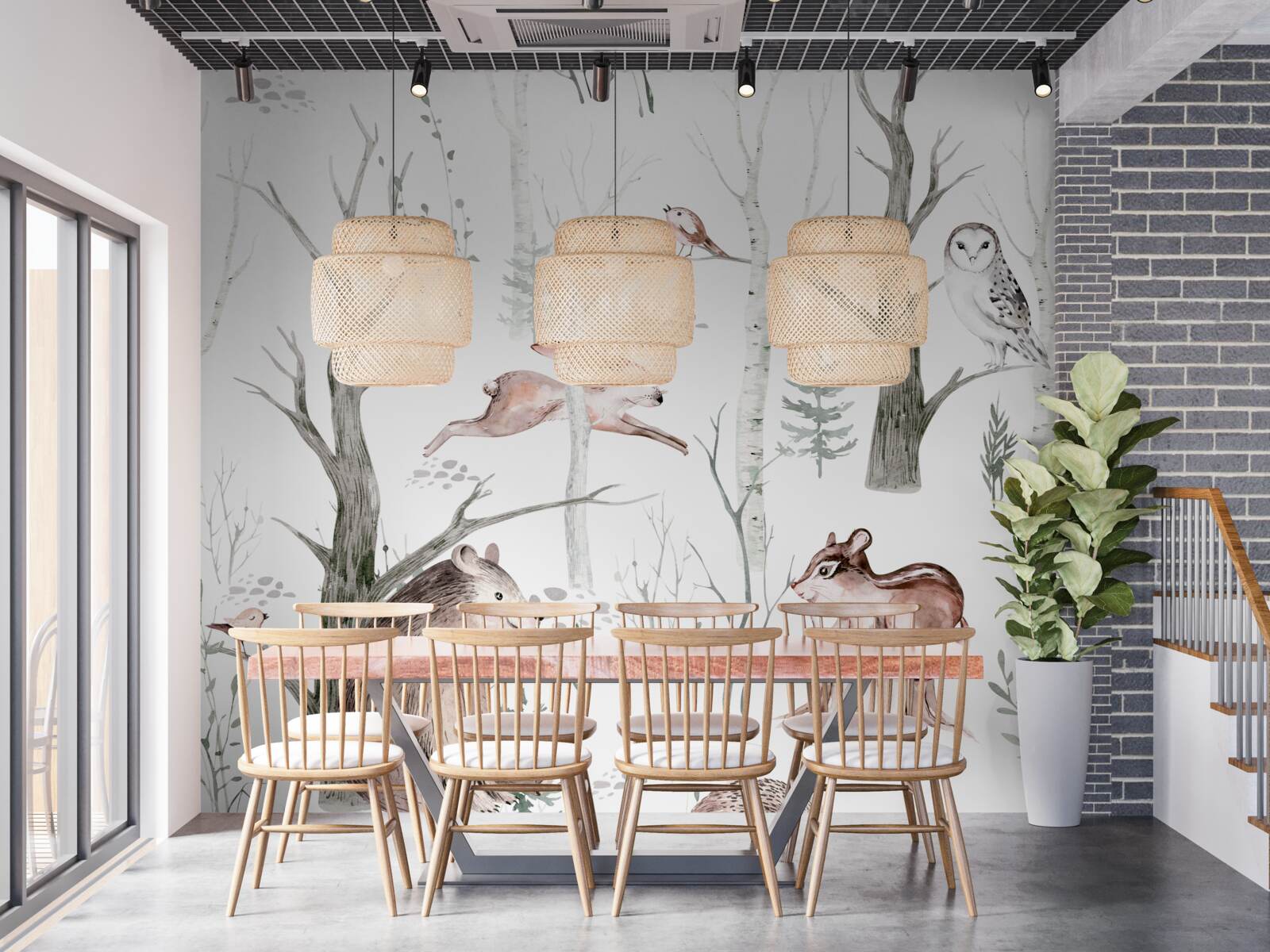 Фотошпалери тваринний ліс