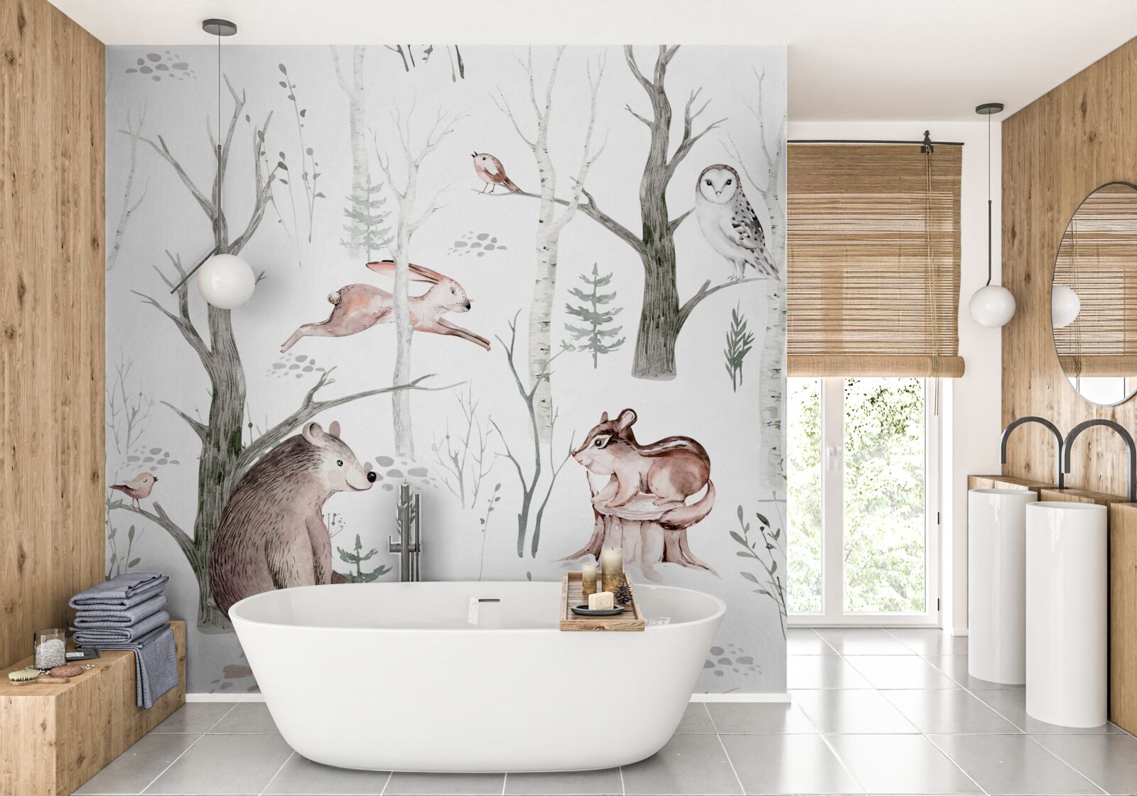 Фотошпалери тваринний ліс