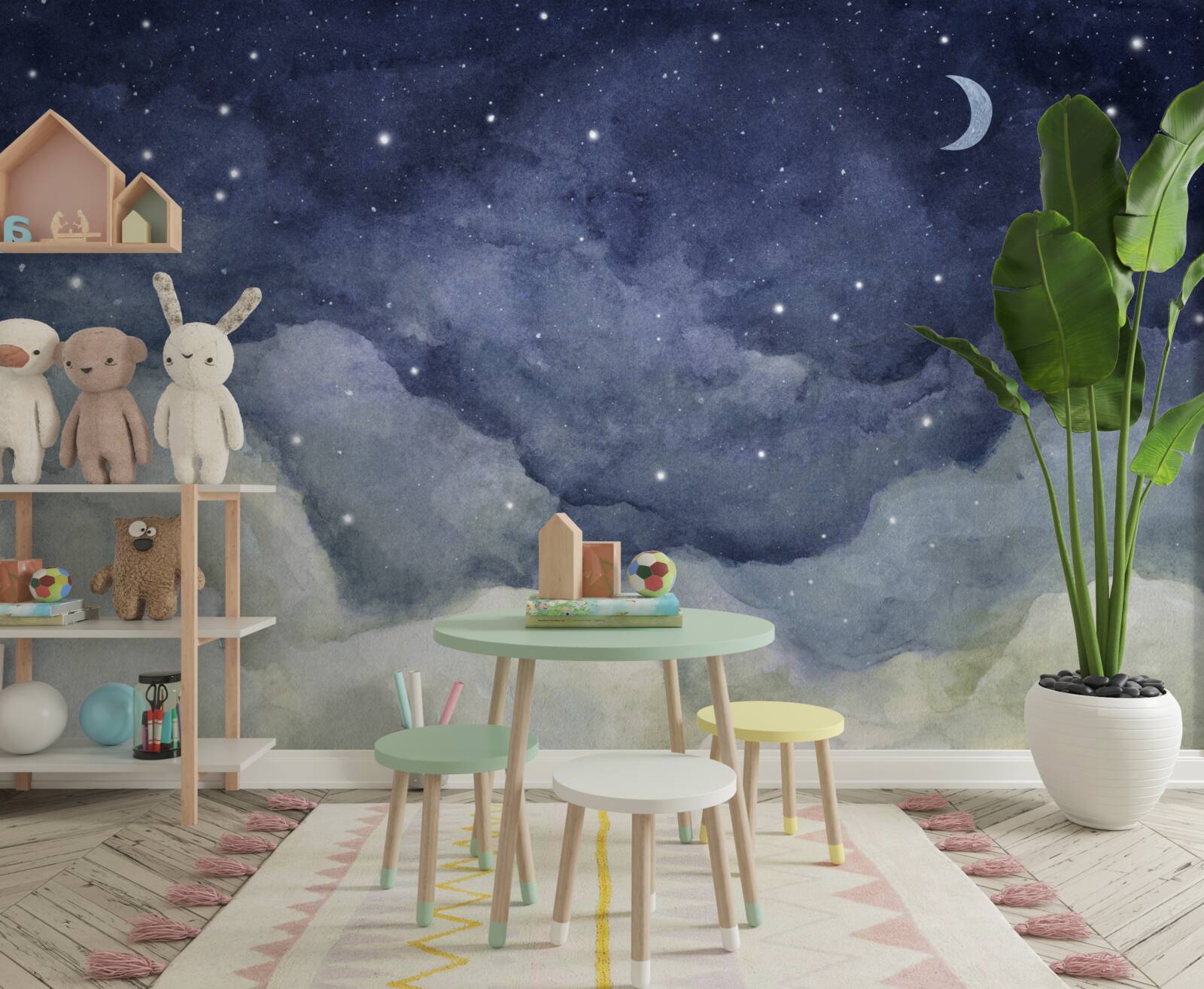 Фотошпалери нічне небо, всипане зірками