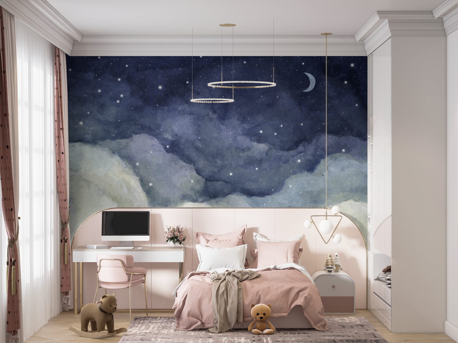 Фотошпалери нічне небо, всипане зірками