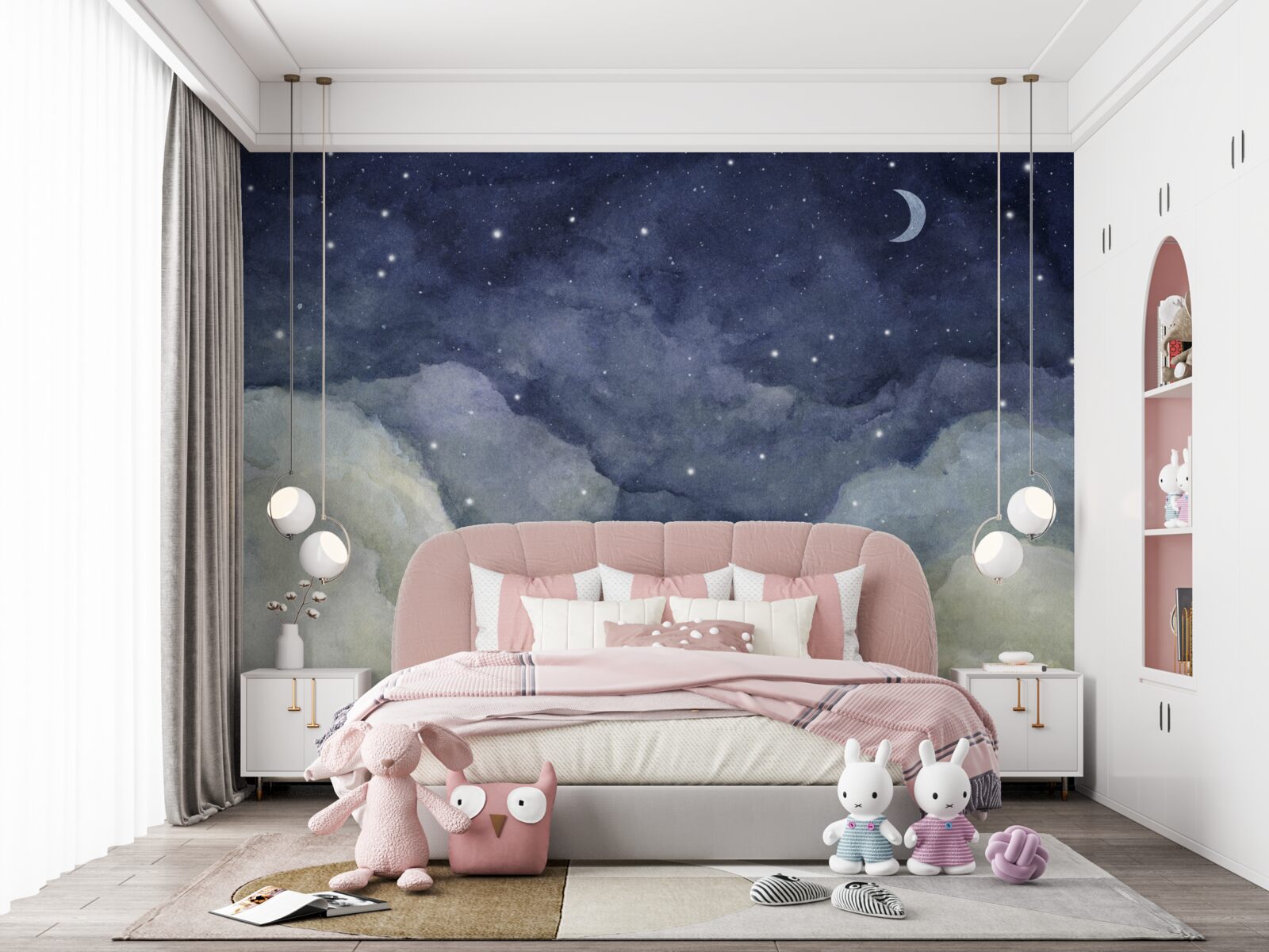 Фотошпалери нічне небо, всипане зірками