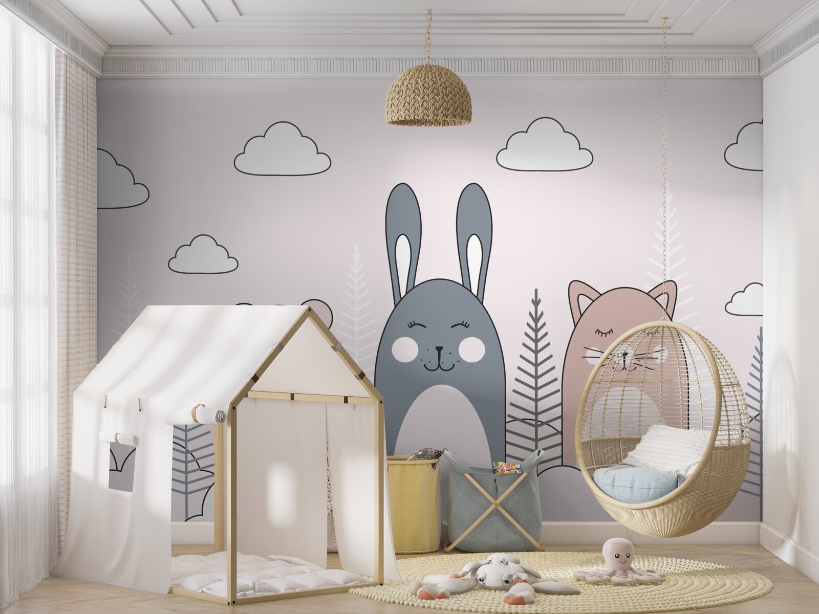 Фотошпалери тварини посміхаються з примруженими очима