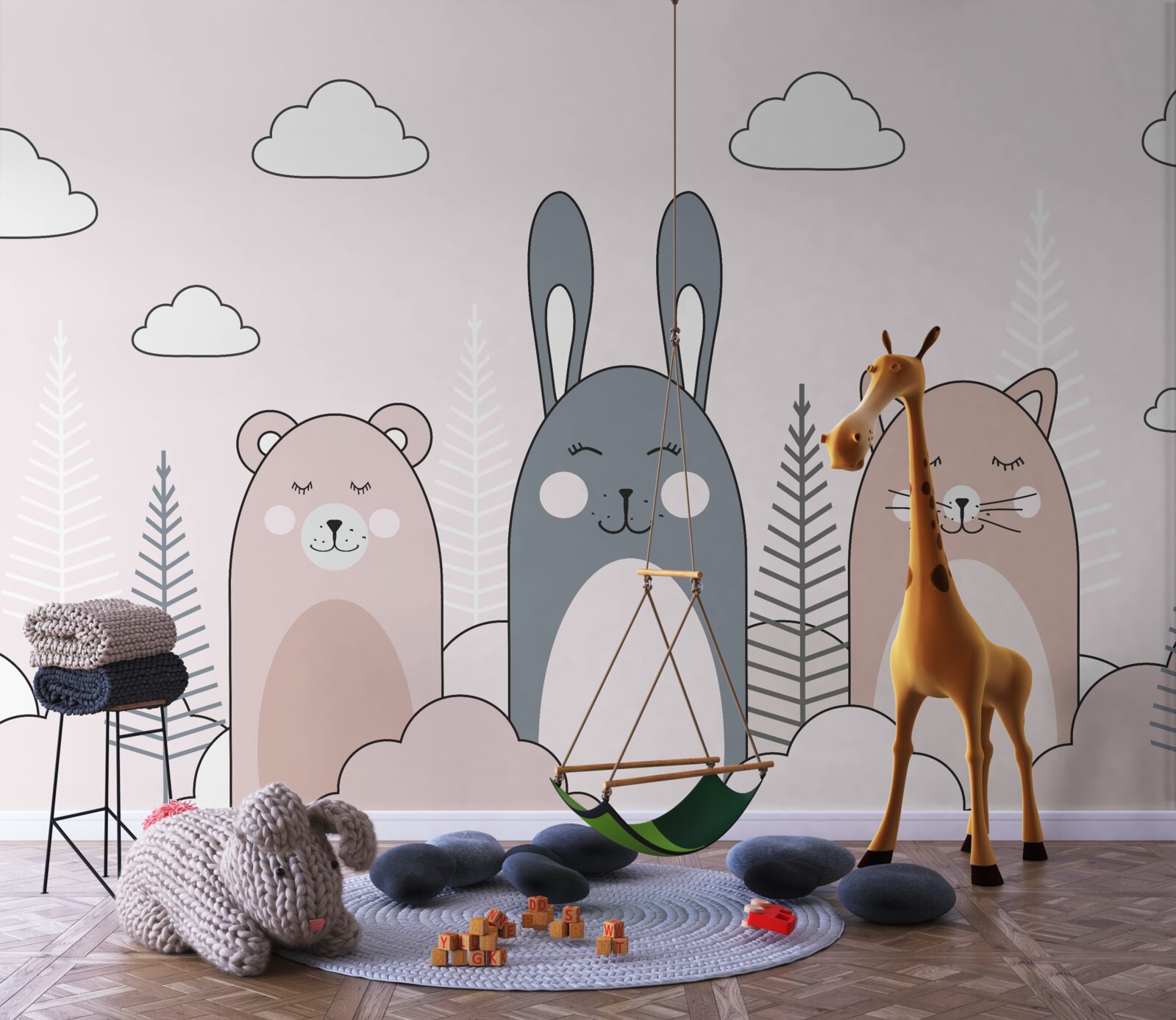 Фотошпалери тварини посміхаються з примруженими очима