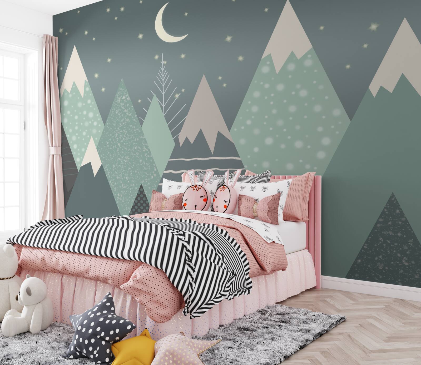 Фотошпалери гори в місячному сяйві