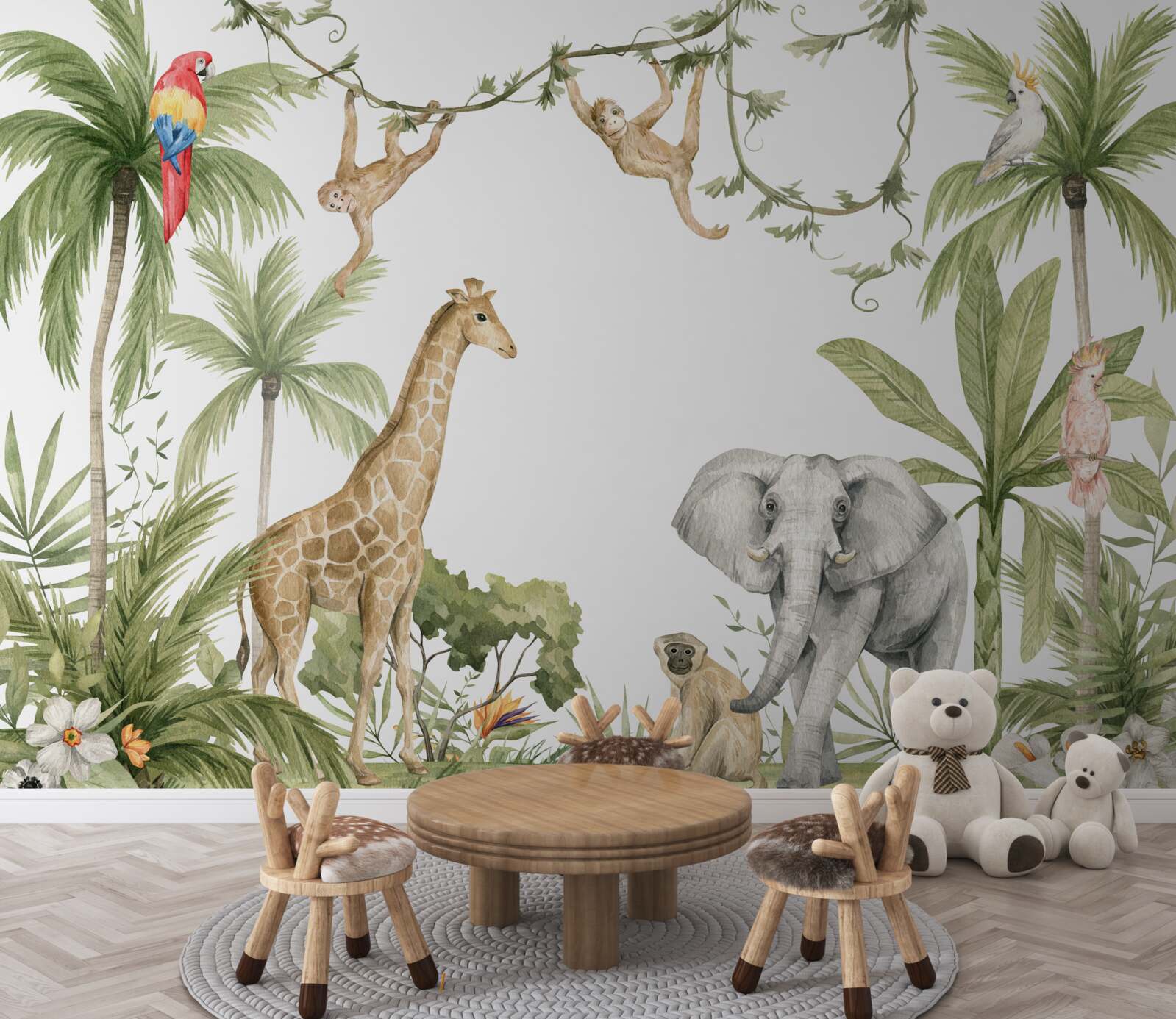 Фотошпалери тварини в тропічному лісі