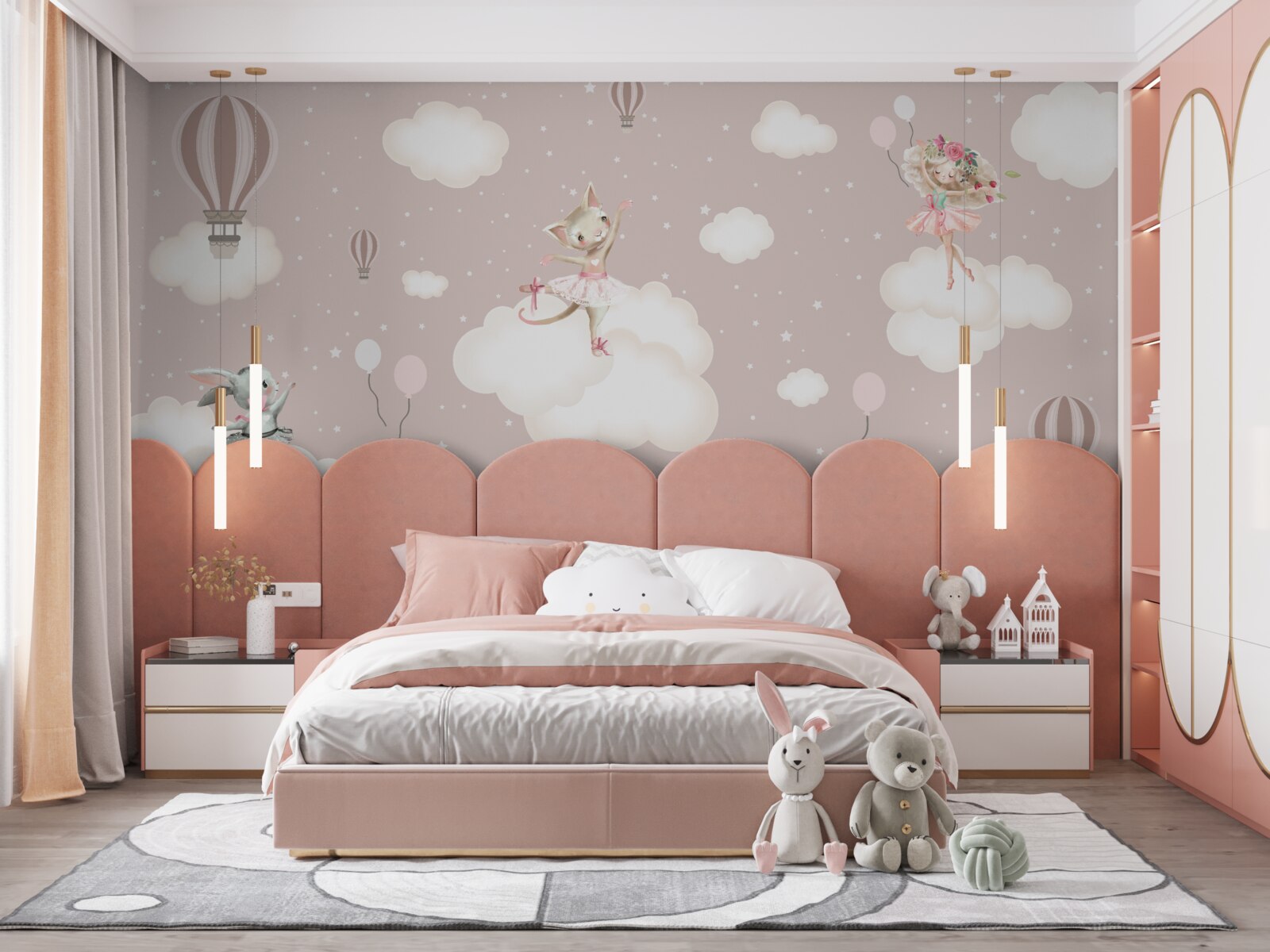 Фотошпалери чарівні істоти освітлюють хмари