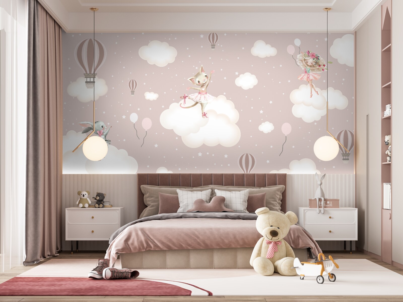 Фотошпалери чарівні істоти освітлюють хмари