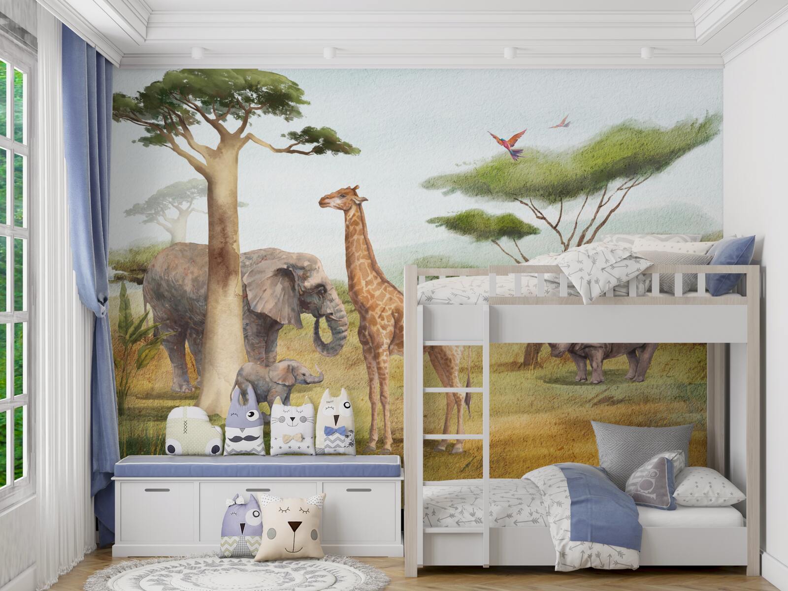 Фотошпалери африканські тварини на сафарі