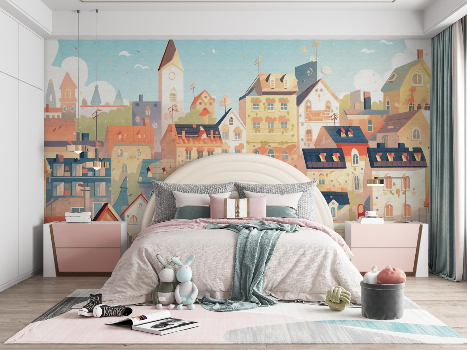 Фотошпалери дахи міських будинків