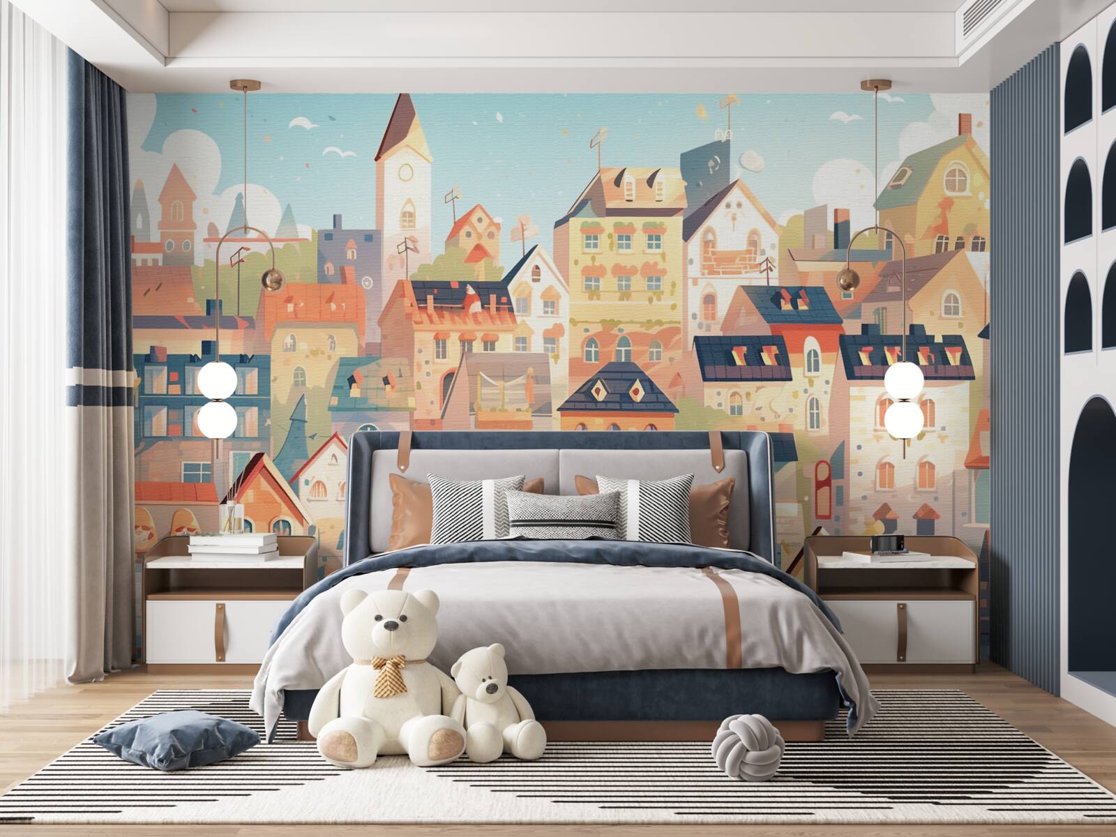 Фотошпалери дахи міських будинків