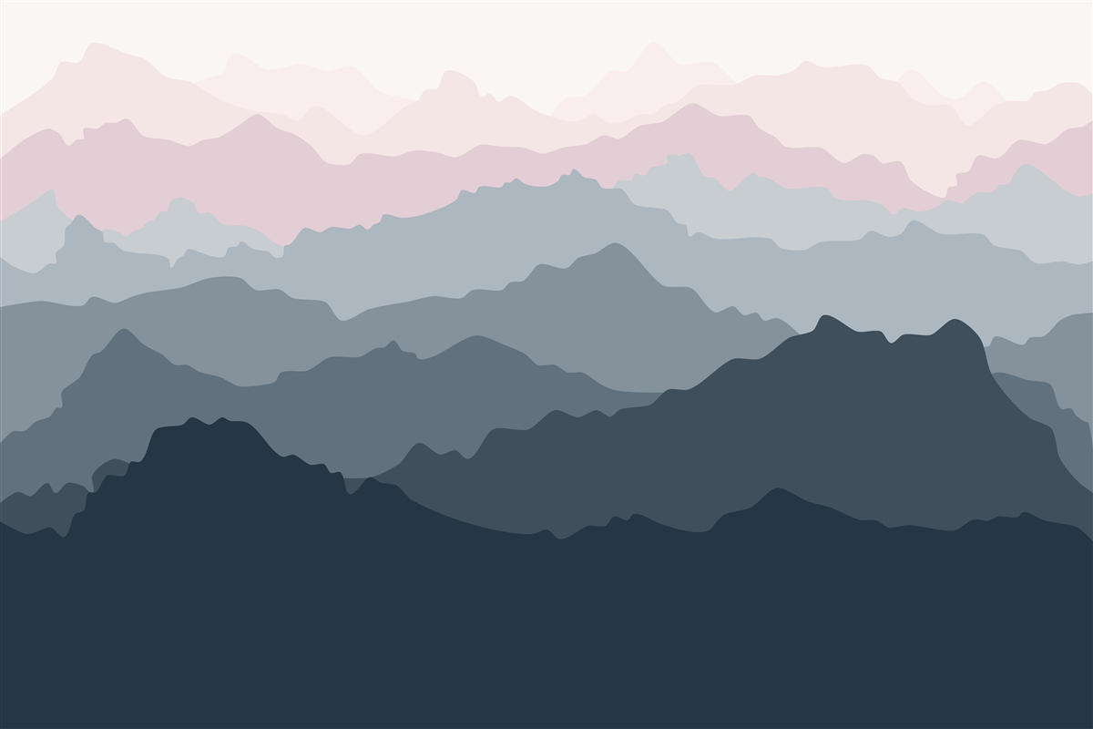 Фотошпалери гірські силуети в різних відтінках