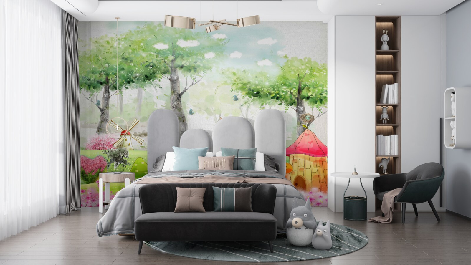 Фотошпалери північна тварина на яскравій галявині