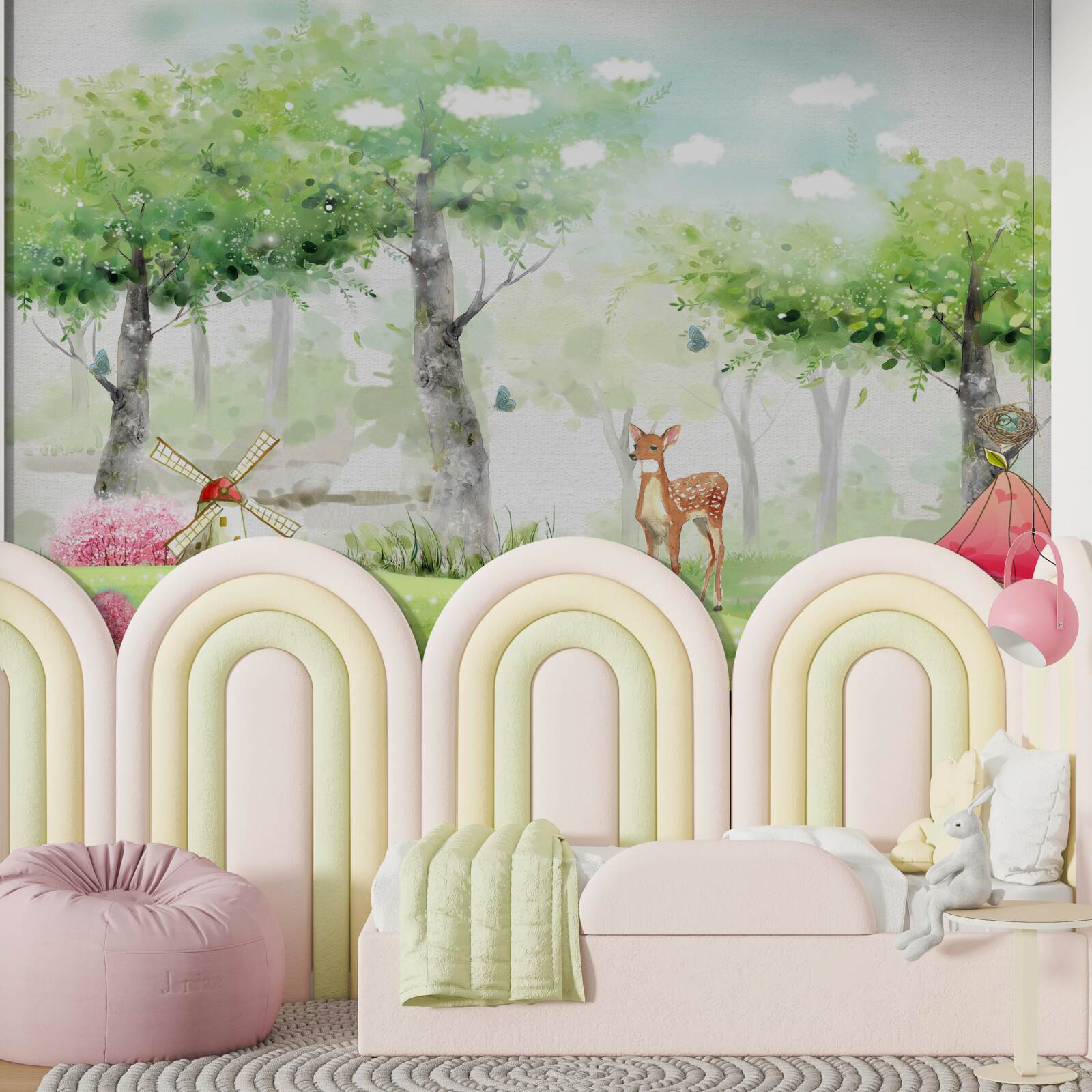 Фотошпалери північна тварина на яскравій галявині