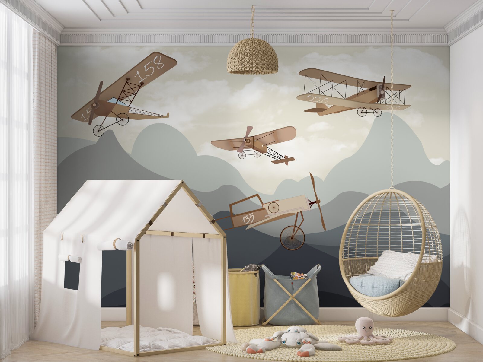 Фотошпалери польоти на ретро-літаках