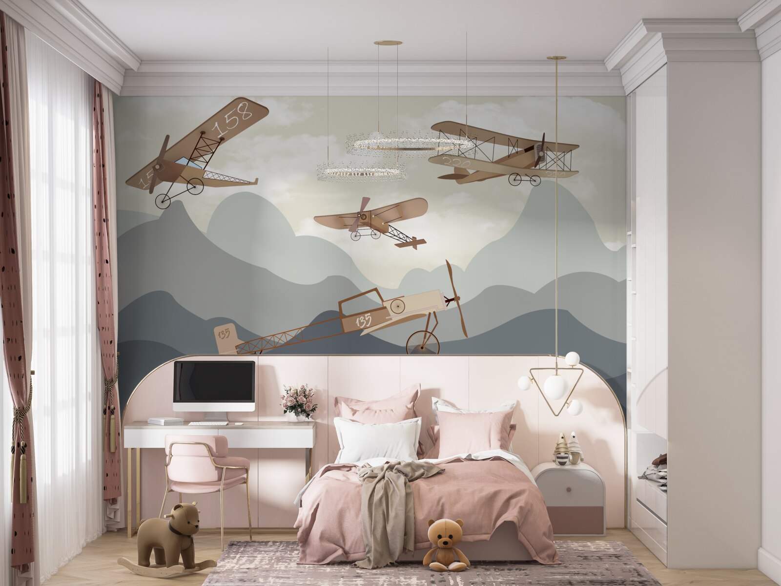 Фотошпалери польоти на ретро-літаках