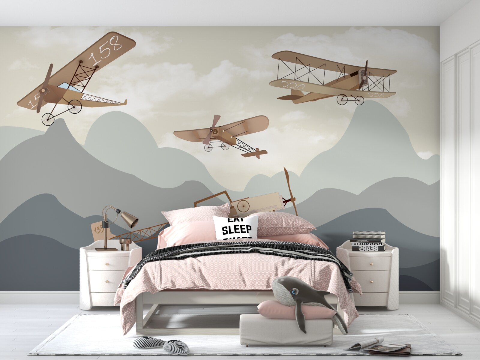 Фотошпалери польоти на ретро-літаках