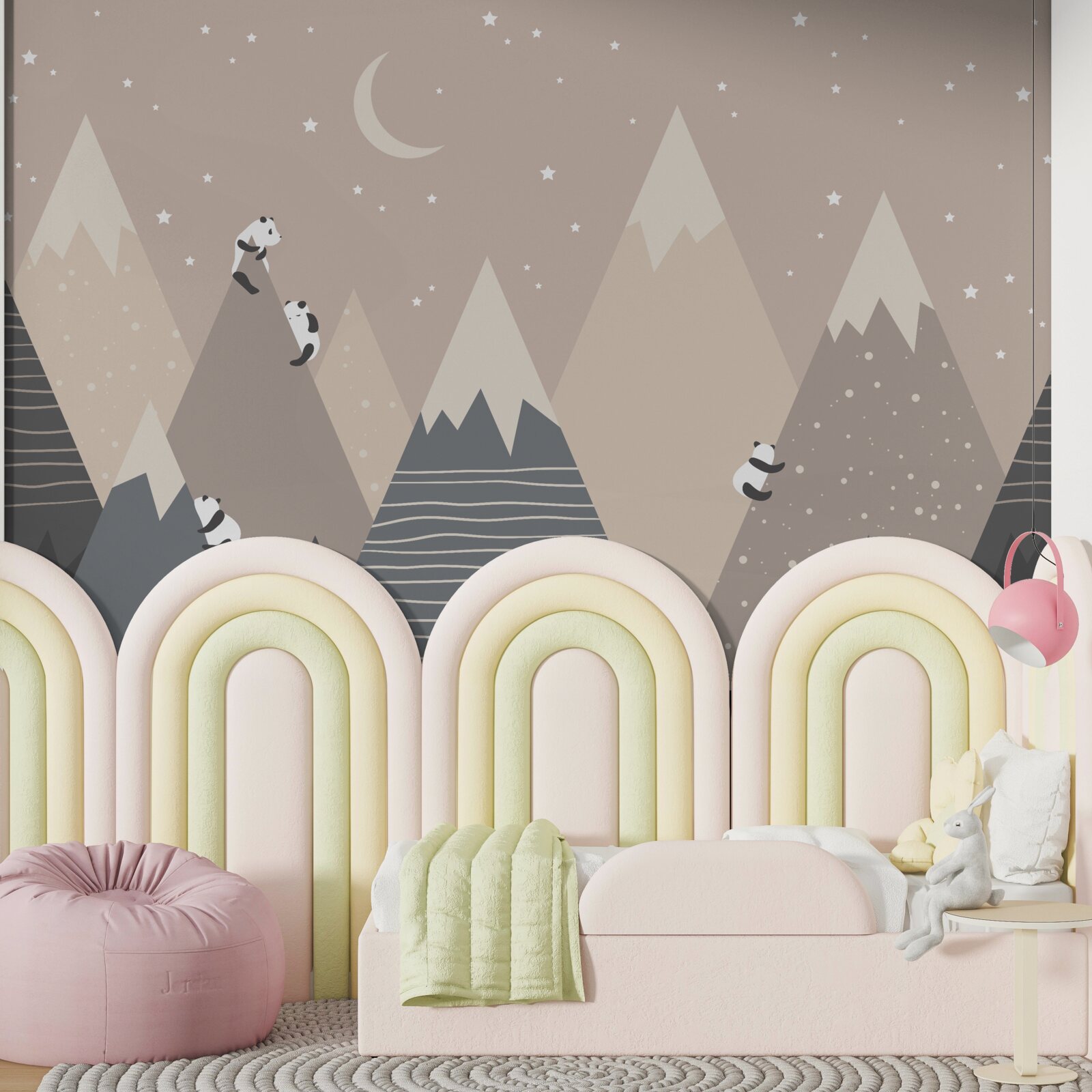 Фотошпалери панди лазять по горах