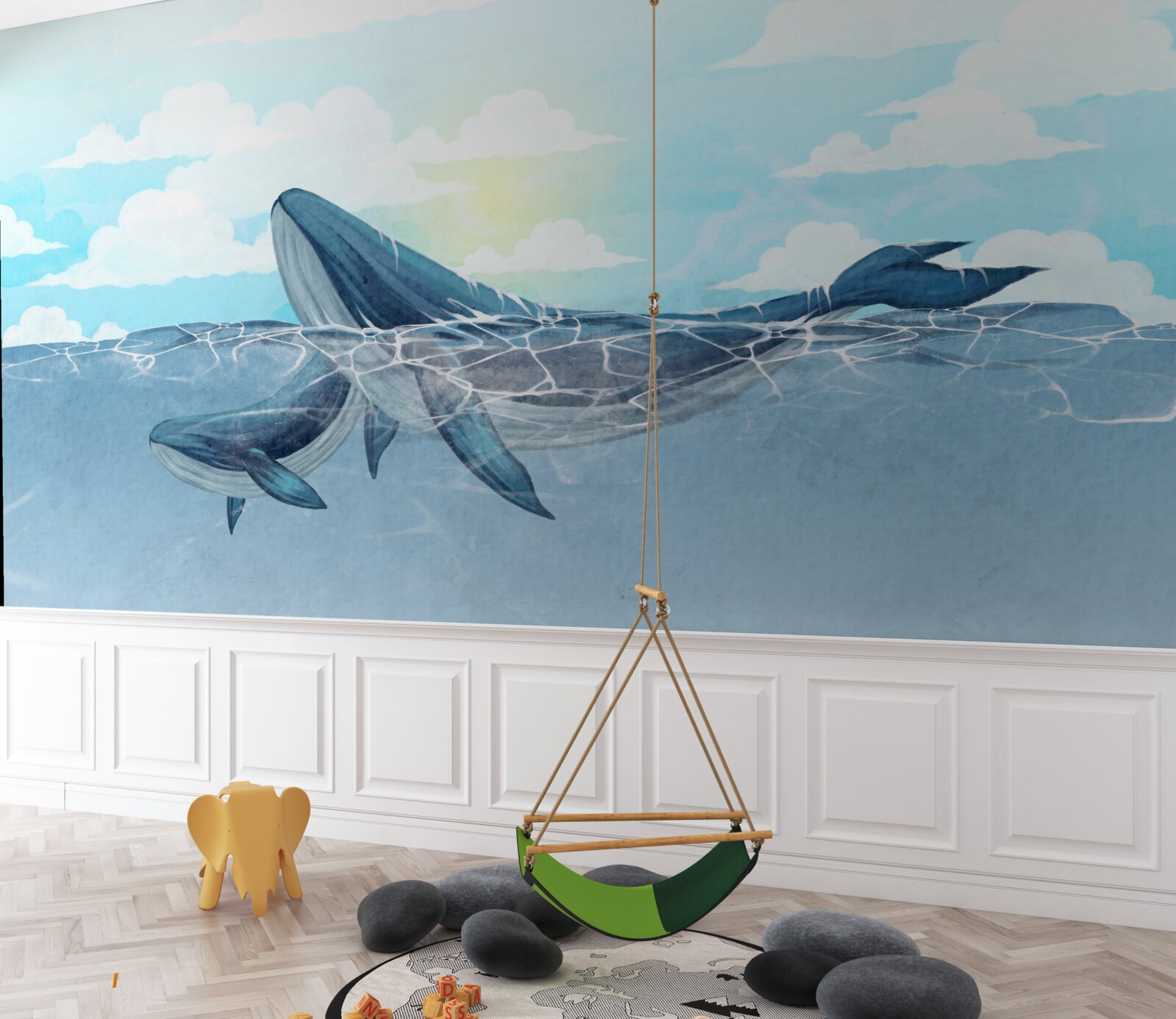 Фотошпалери дві косатки належать до водної стихії