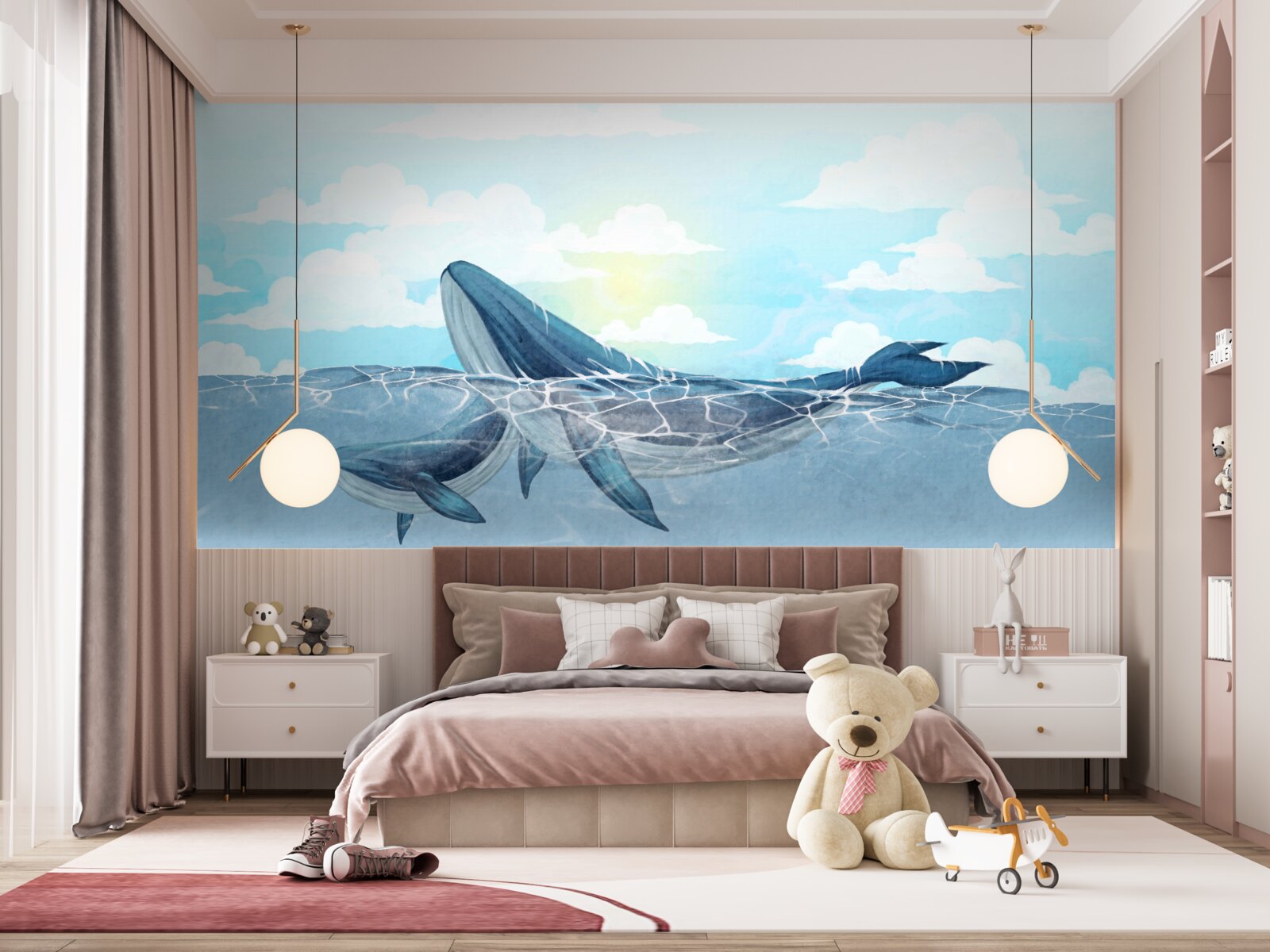 Фотошпалери дві косатки належать до водної стихії