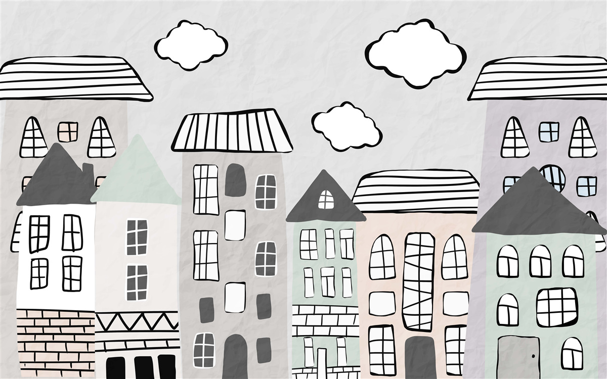 Фотошпалери будинки, намальовані без особливих зусиль