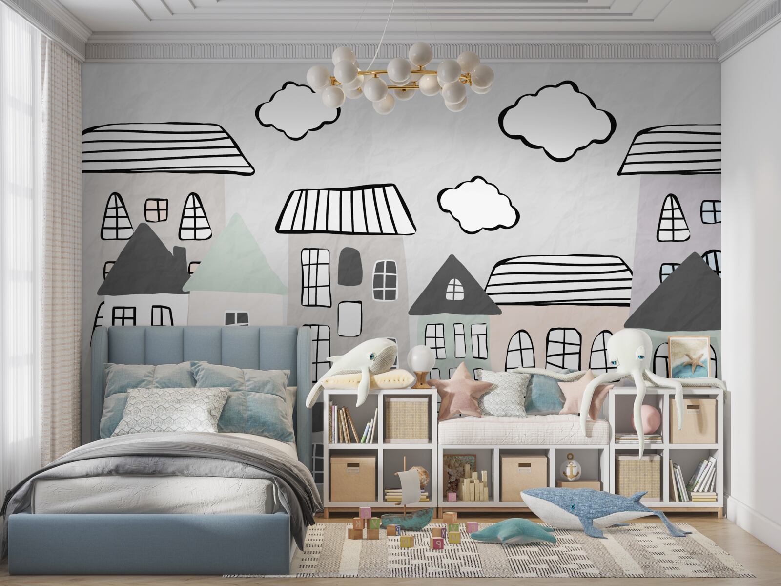 Фотошпалери будинки, намальовані без особливих зусиль