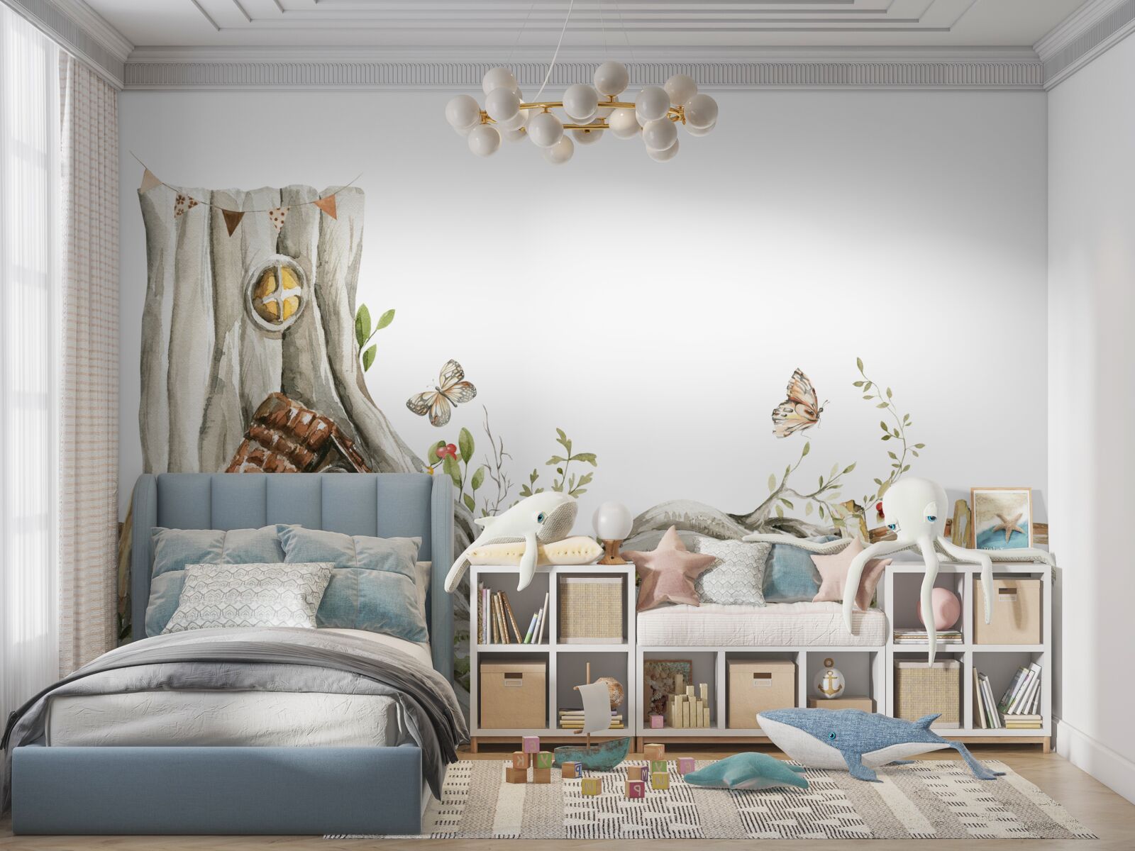 Фотошпалери вхід до дерев'яного житла лісовика