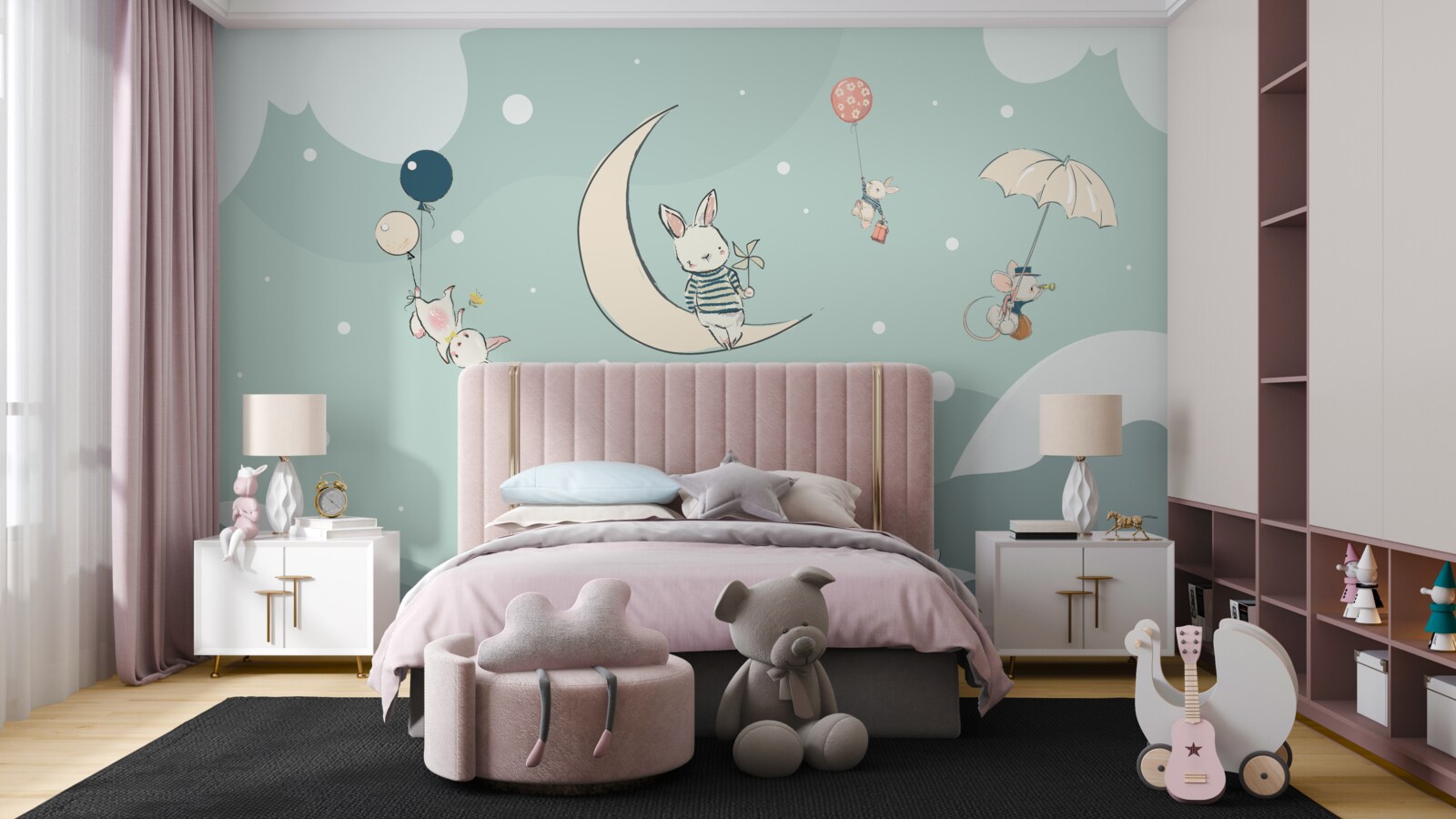 Фотошпалери істоти грають у безмежжі неба