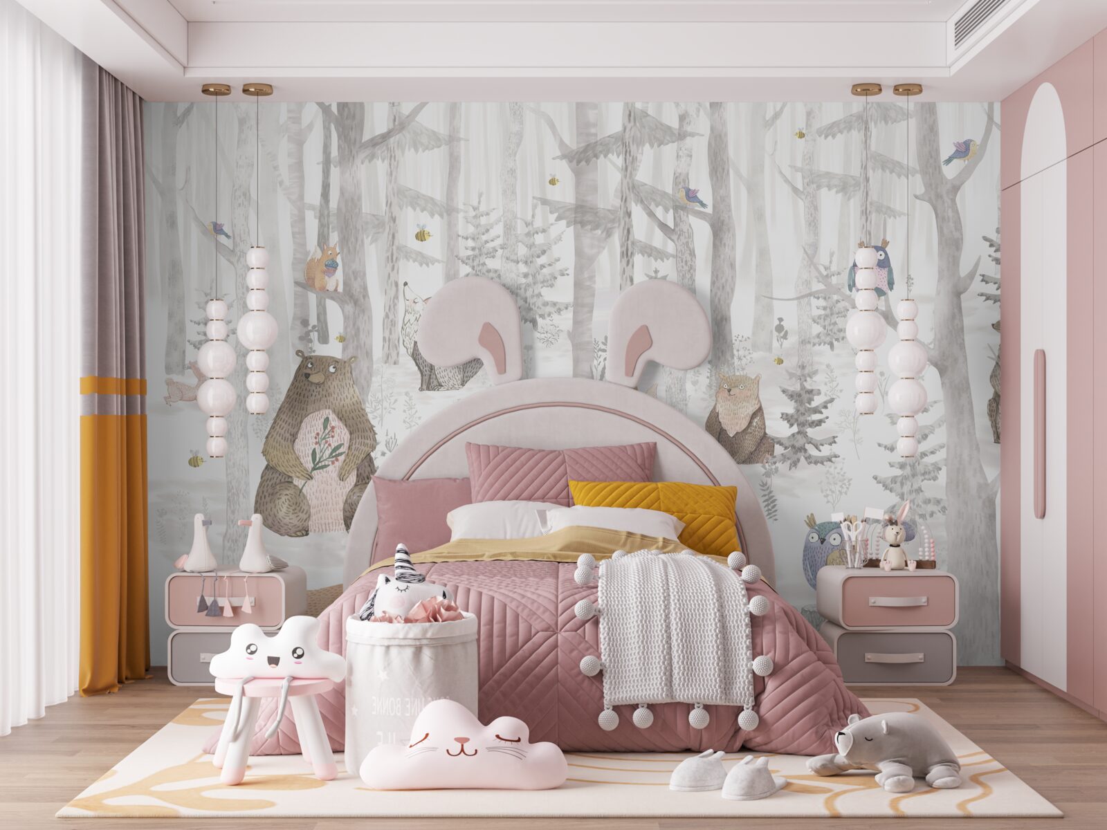 Фотошпалери у лісі живуть ведмеді та інші тварини