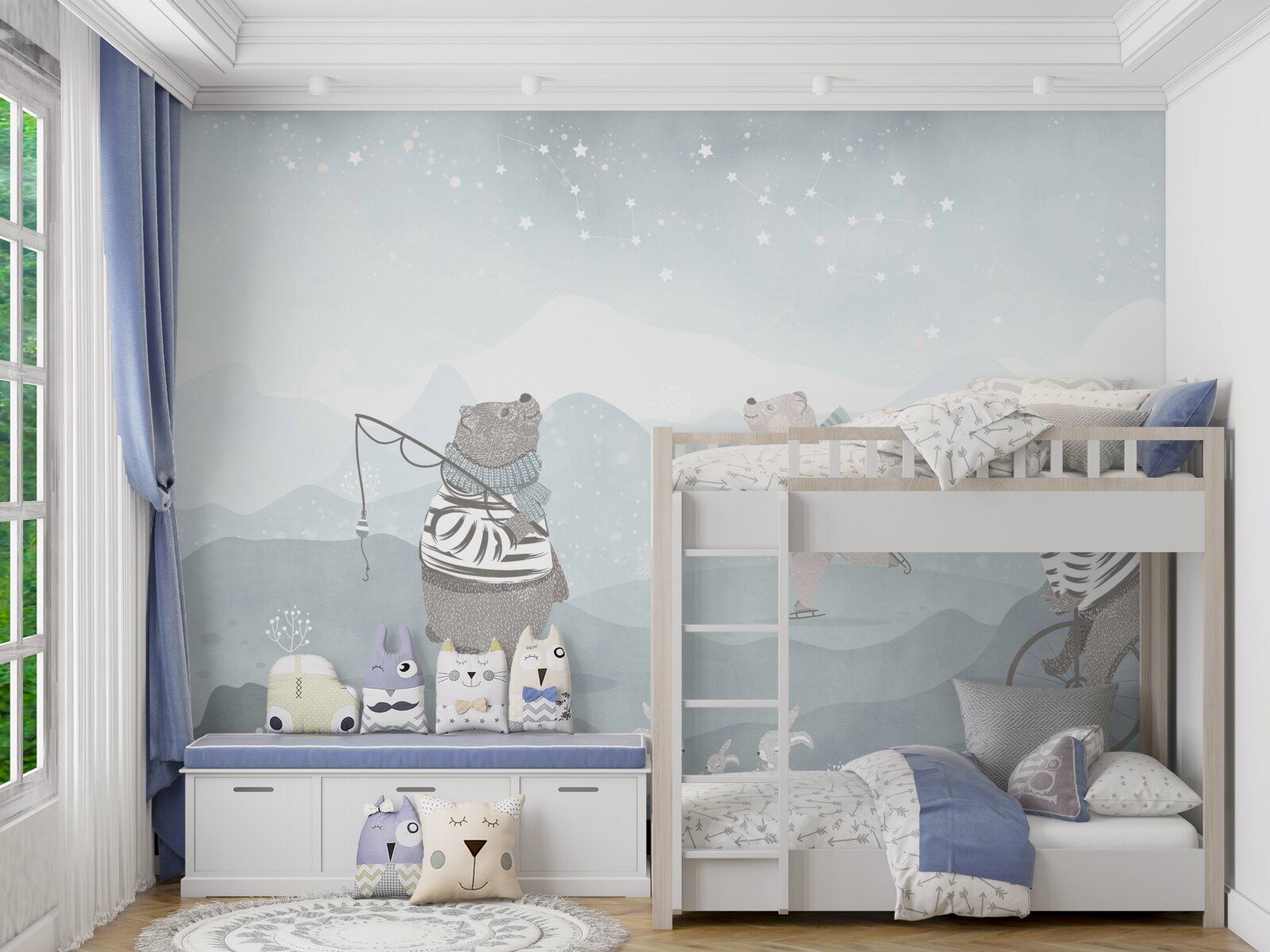 Фотошпалери відпочиваючі ведмеді