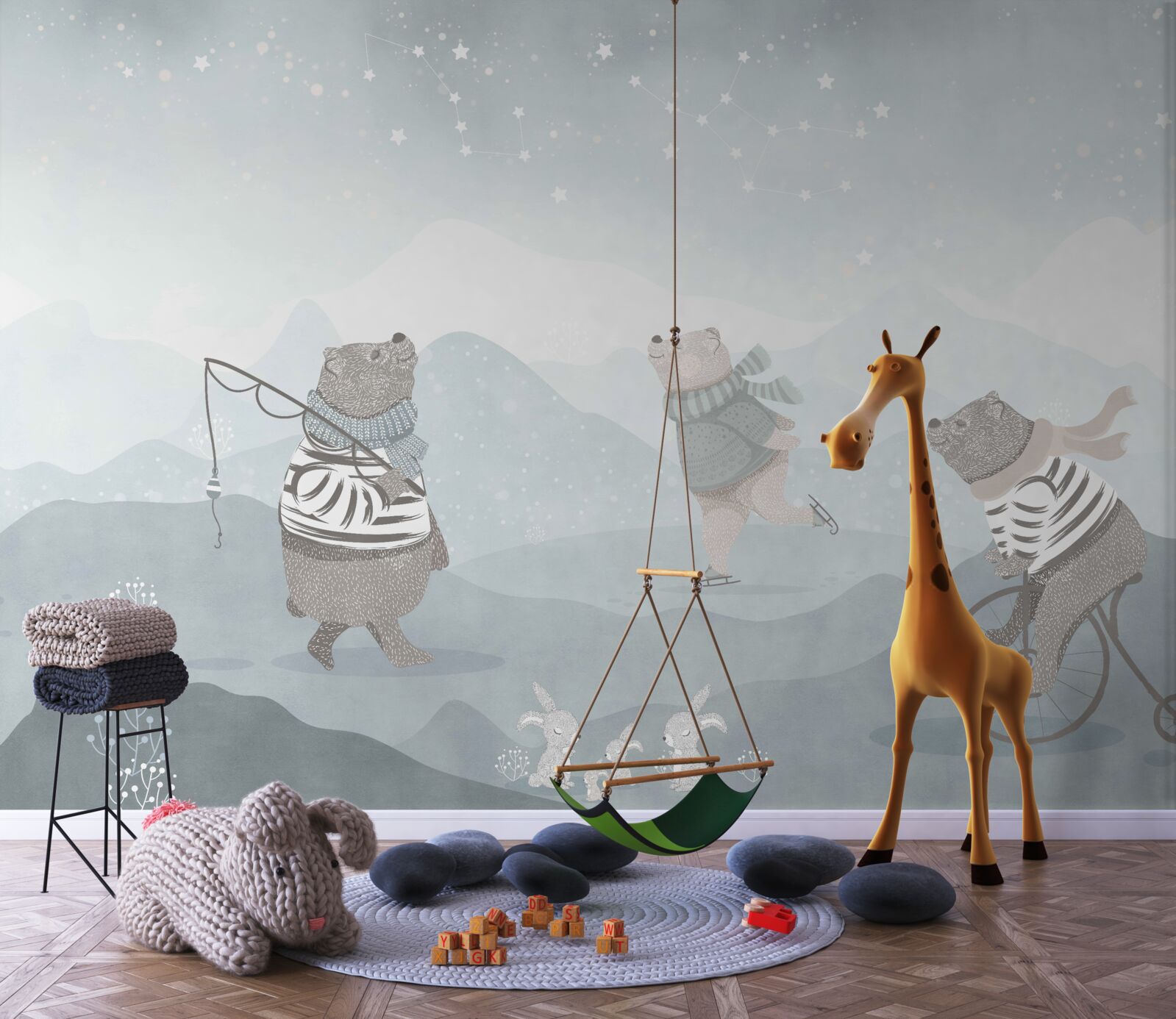 Фотошпалери відпочиваючі ведмеді