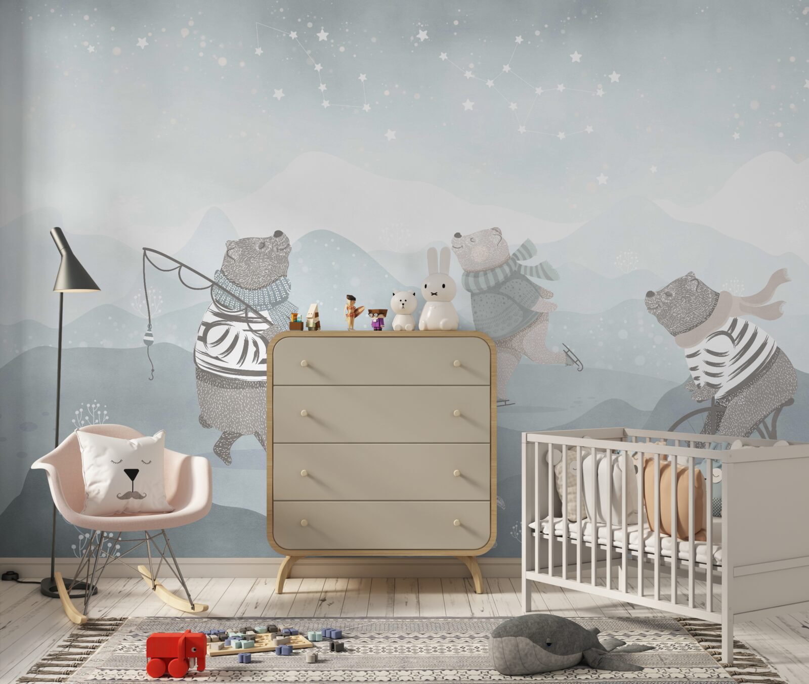 Фотошпалери відпочиваючі ведмеді