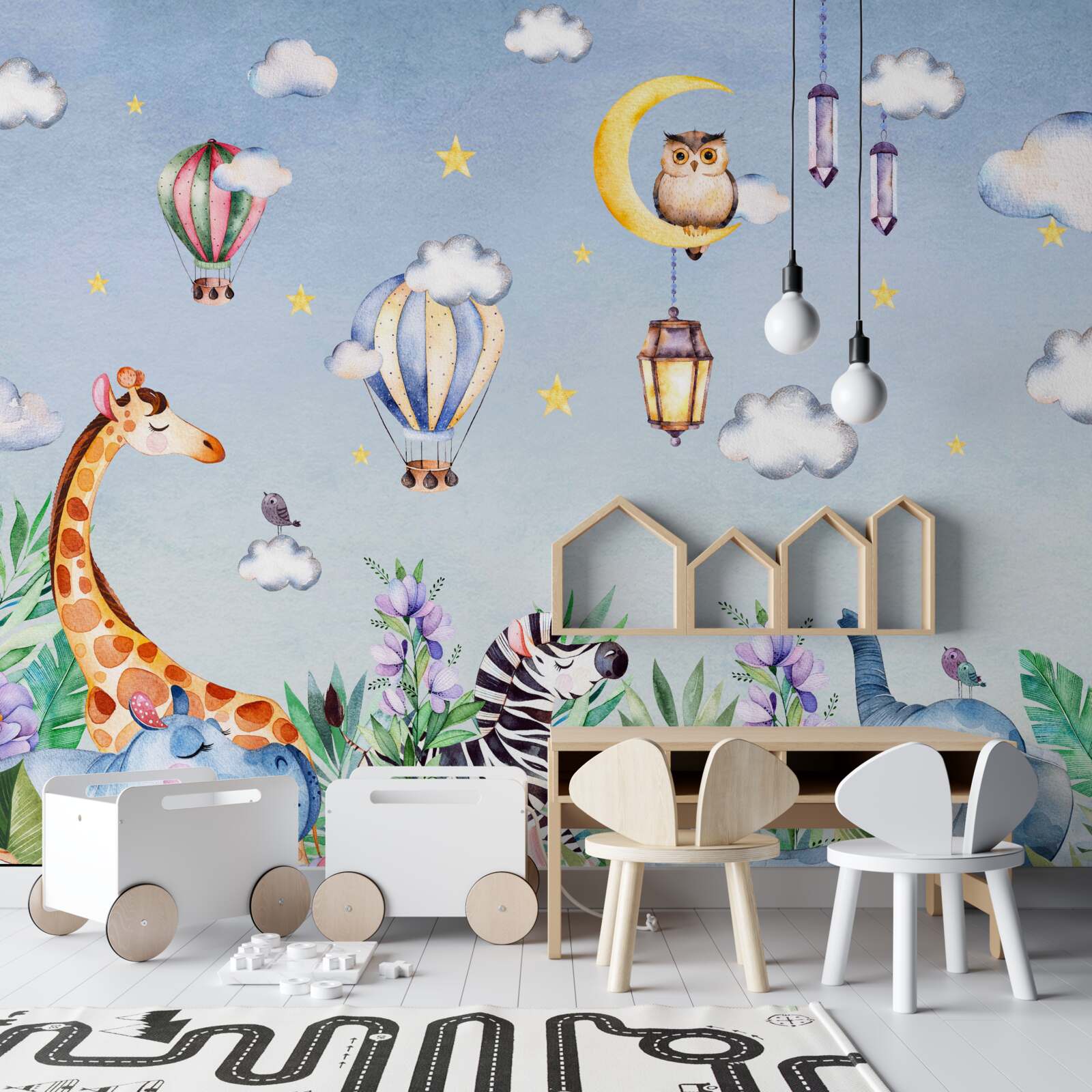 Фотошпалери милі тваринки та кумедні повітряні кульки