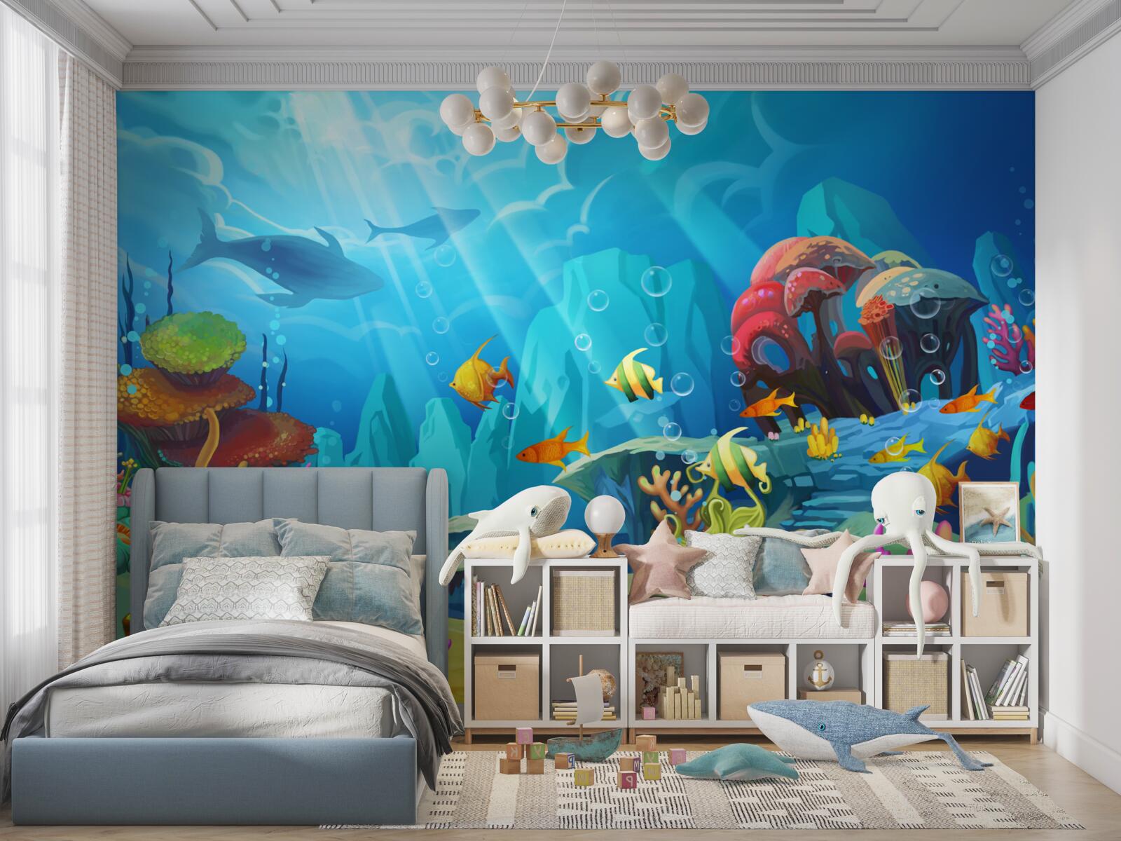 Фотошпалери підводний всесвіт, сповнений кольорів