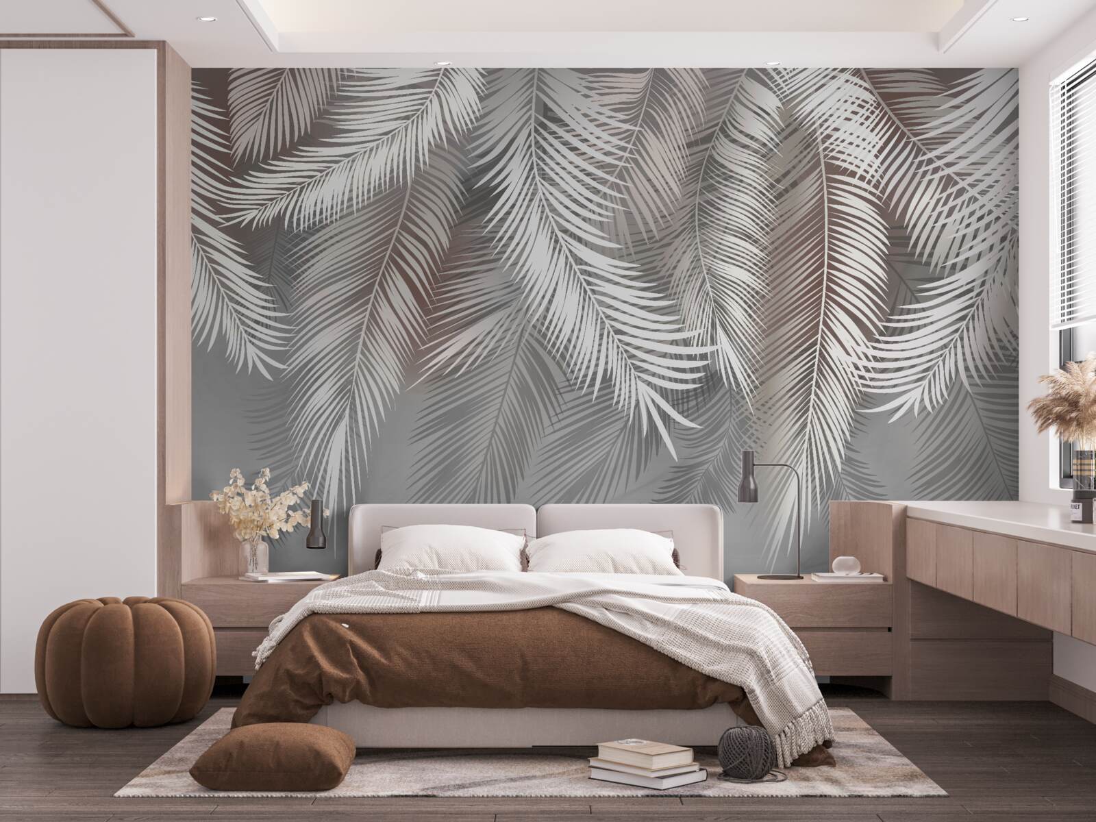 Фотошпалери смужка на задньому плані сірого кольору