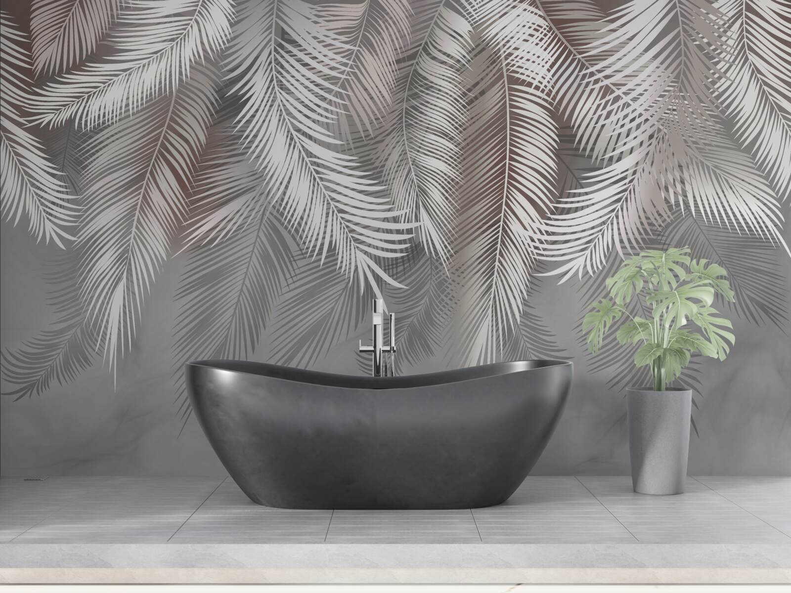 Фотошпалери смужка на задньому плані сірого кольору