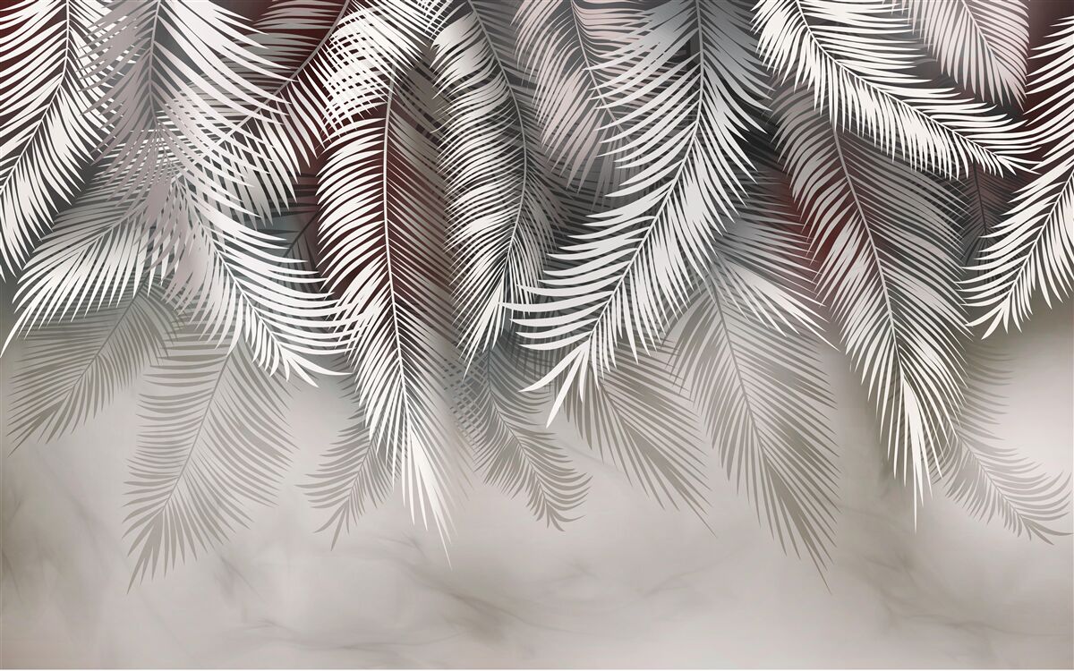 Фотошпалери пальмове листя, перевернуте догори дном
