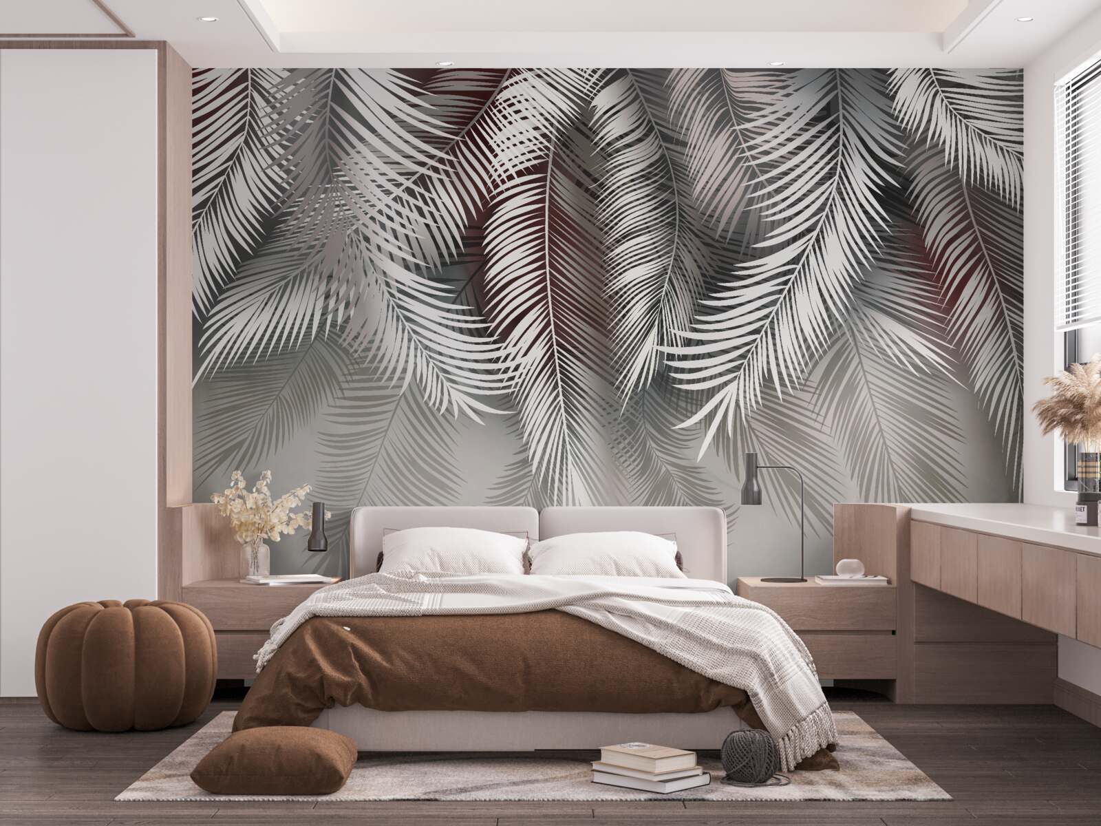 Фотошпалери пальмове листя, перевернуте догори дном