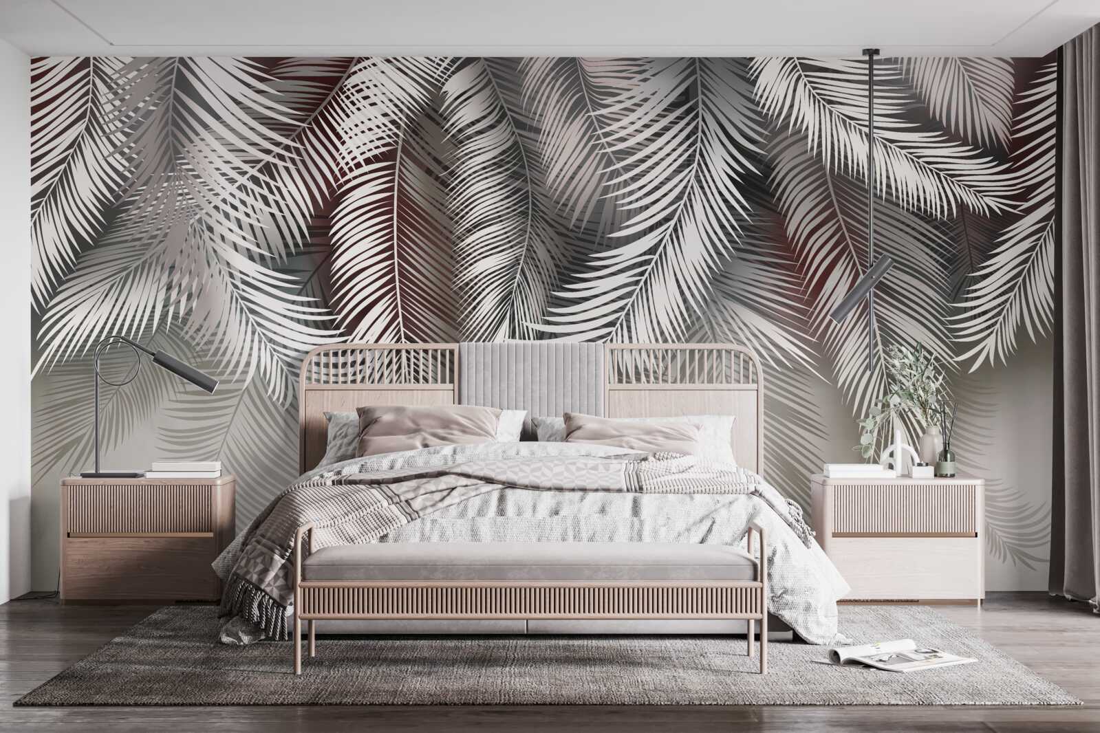 Фотошпалери пальмове листя, перевернуте догори дном