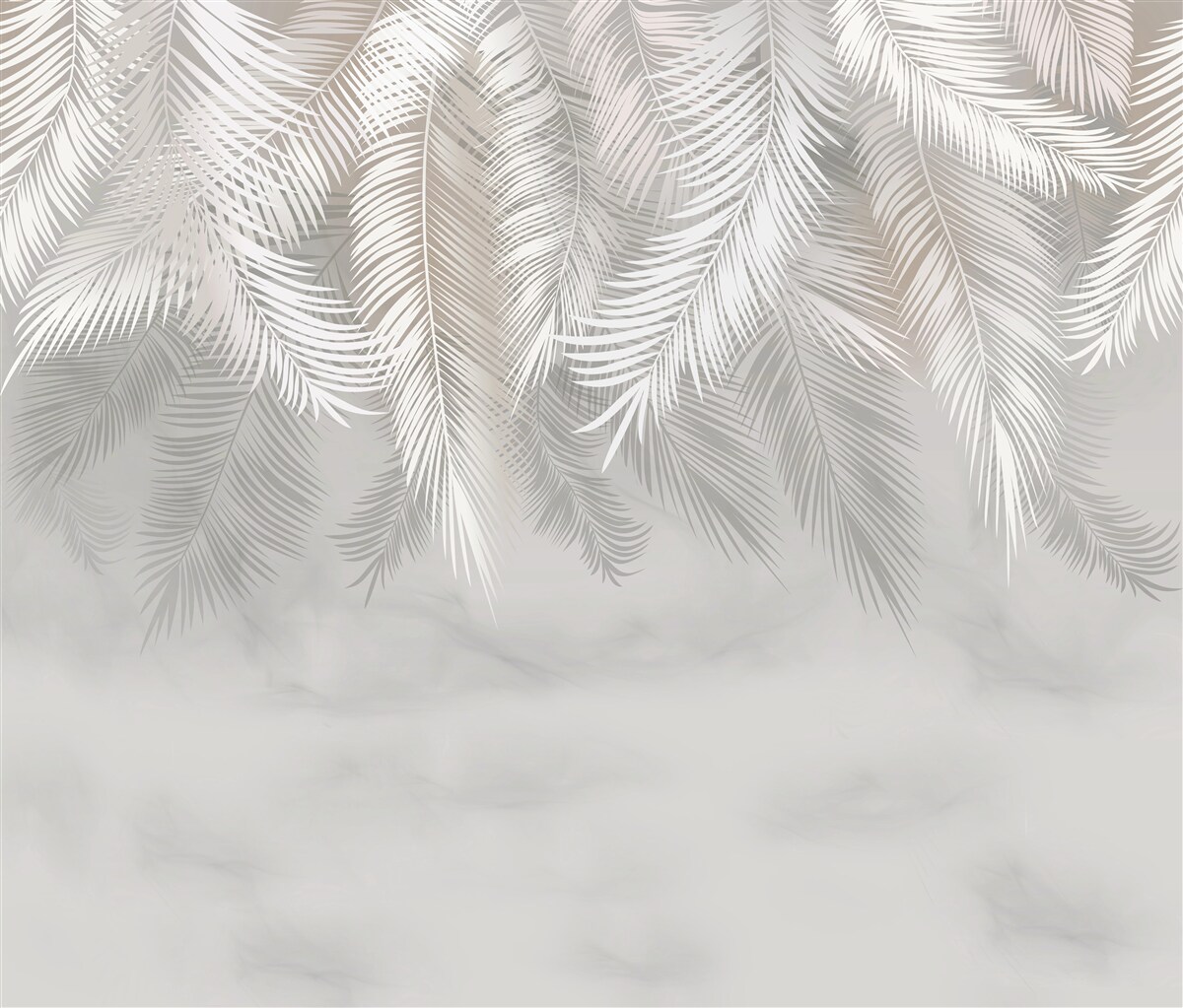 Фотошпалери пальмове листя в темряві