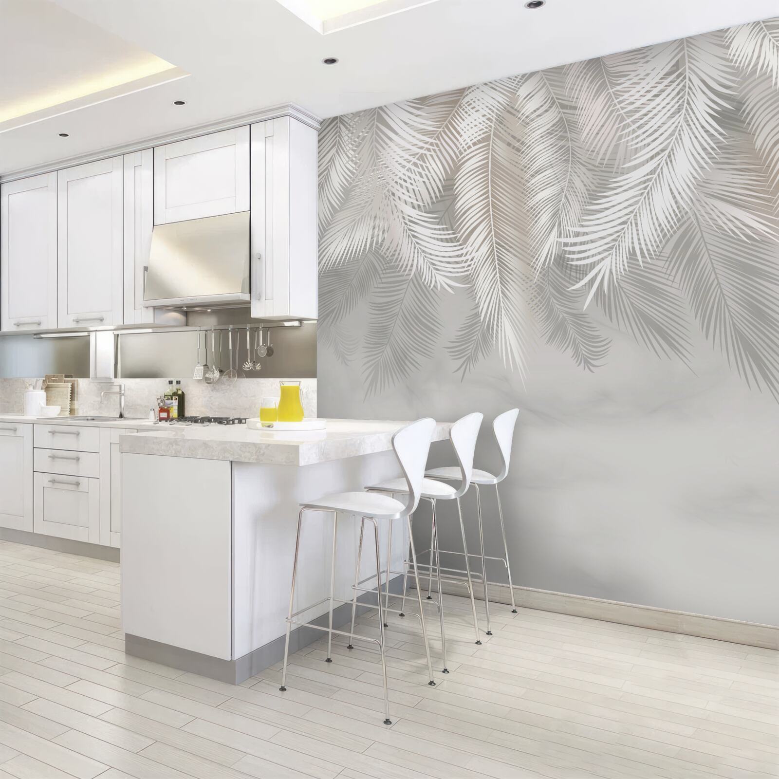 Фотошпалери пальмове листя в темряві