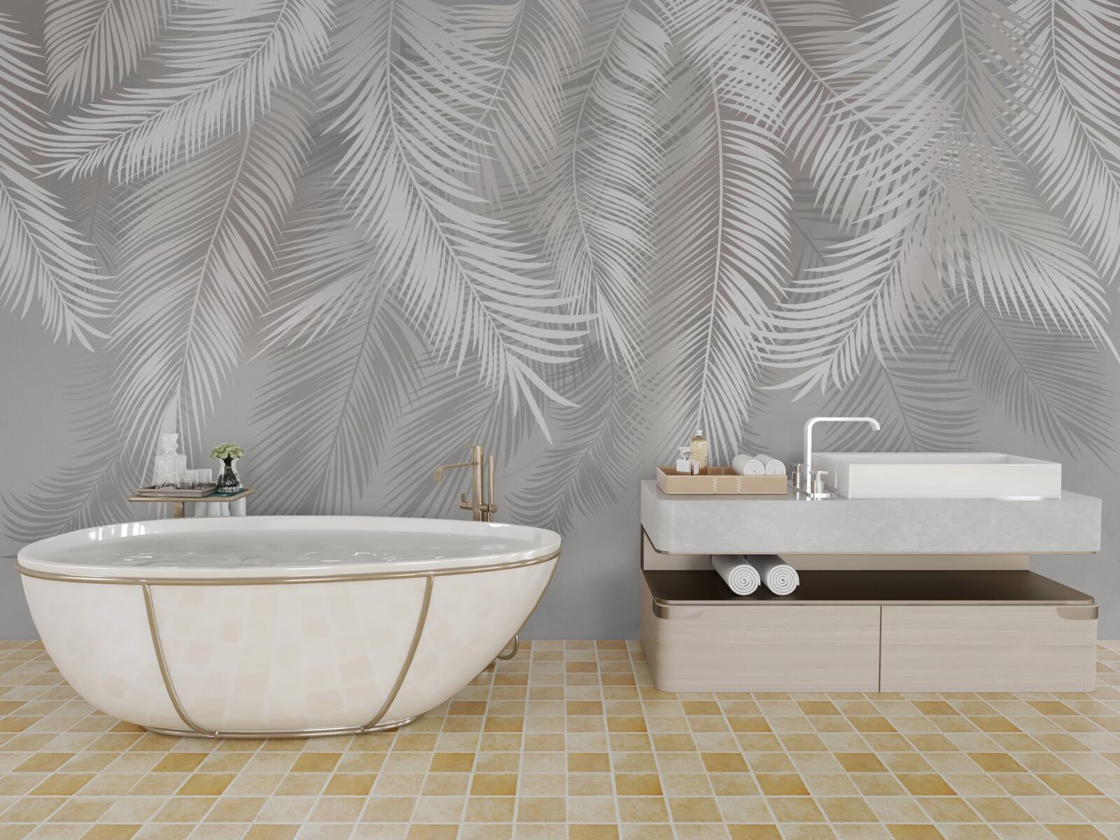 Фотошпалери листя, біле і яскраве, нагадує пір'я