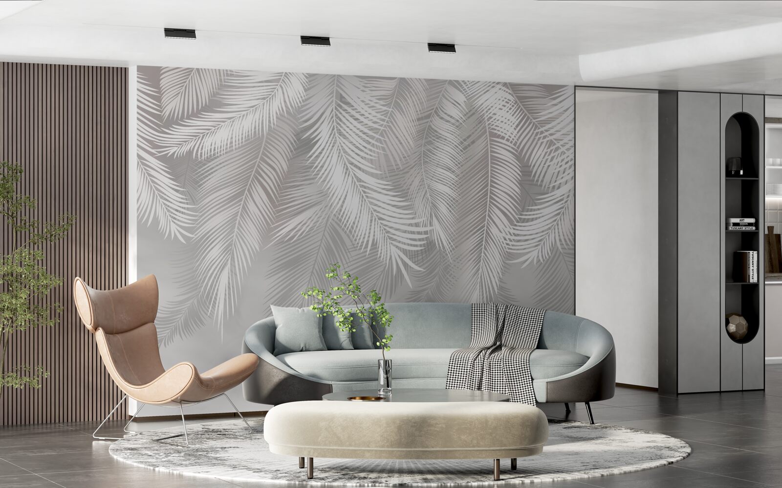 Фотошпалери листя, біле і яскраве, нагадує пір'я